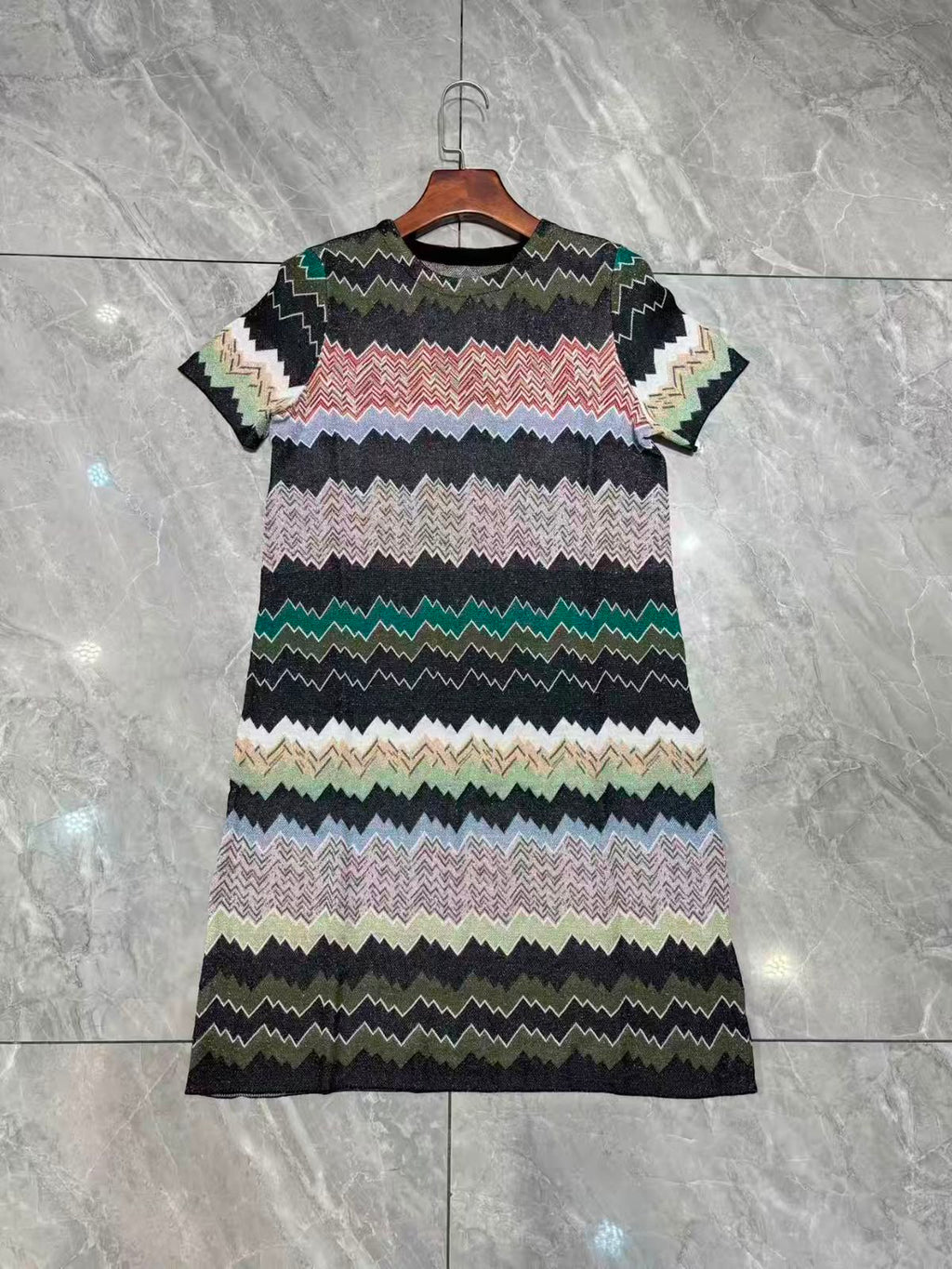 Missoni Mini Zigzag Short-Sleeve Dress