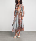 Zimmermann Aster Tie-Neck Blouse and Aster Scarf Midi Skirt Set