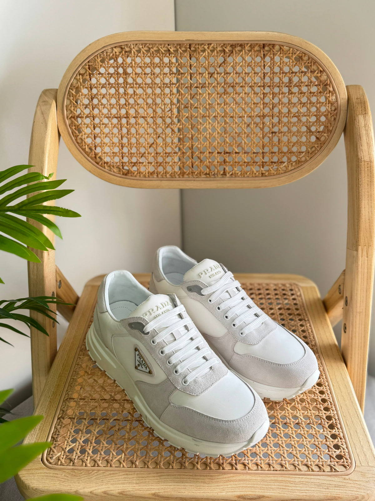 Prada White Prax 2.0 Sneakers