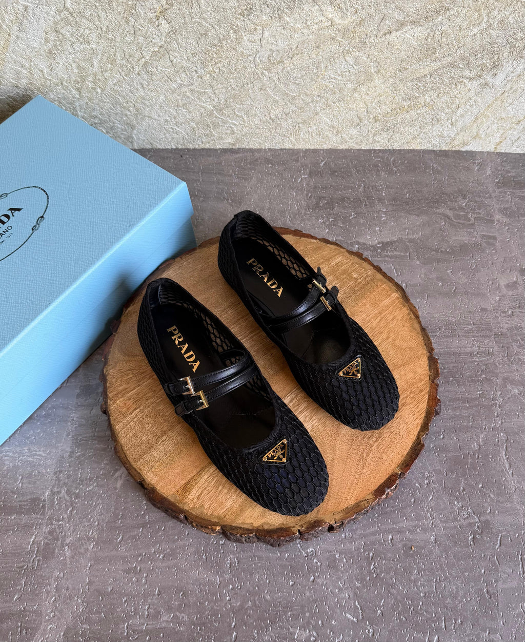 Prada Mesh Fabric Ballerinas