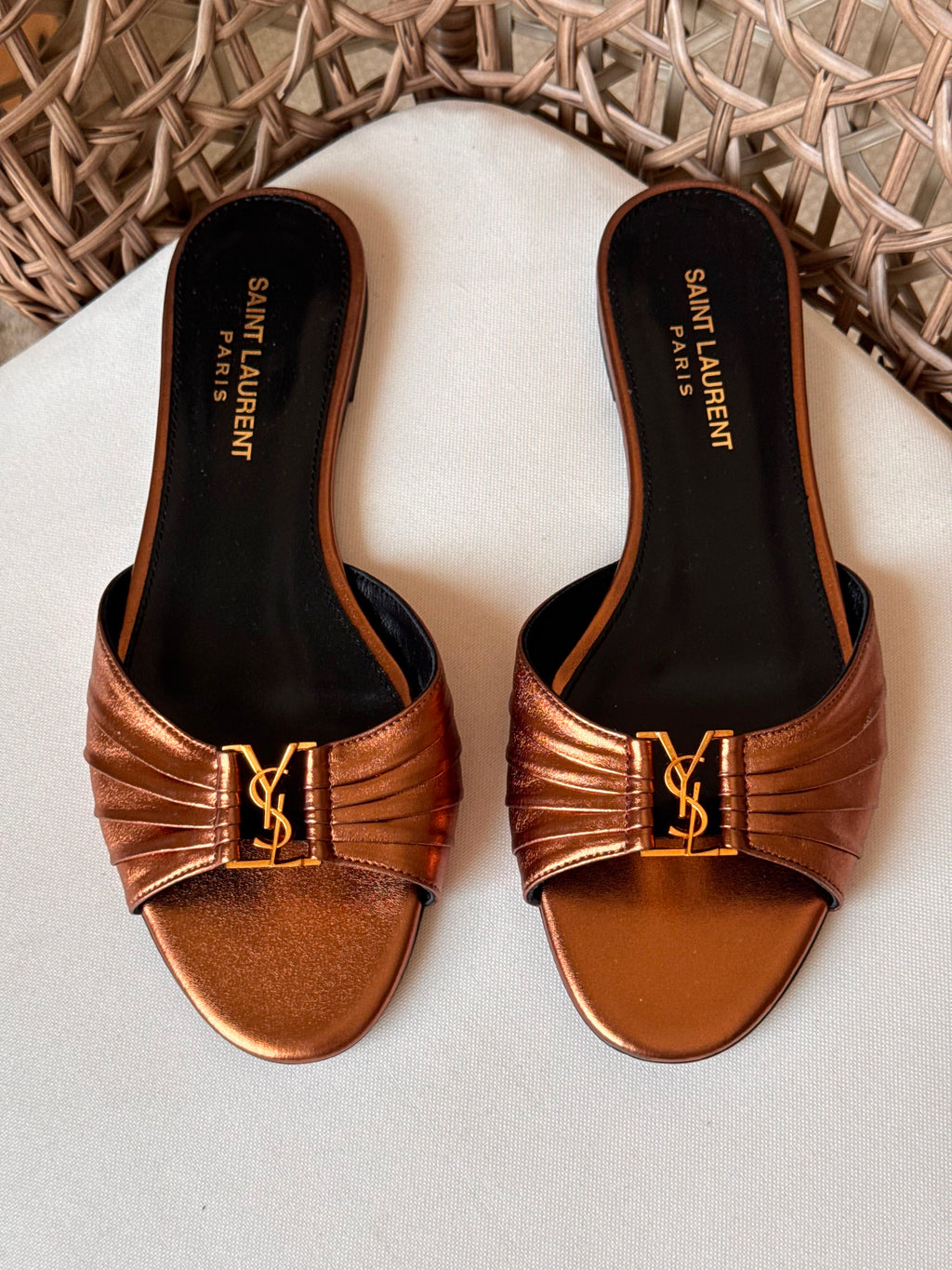 Saint Laurent Babylone Flat Slide