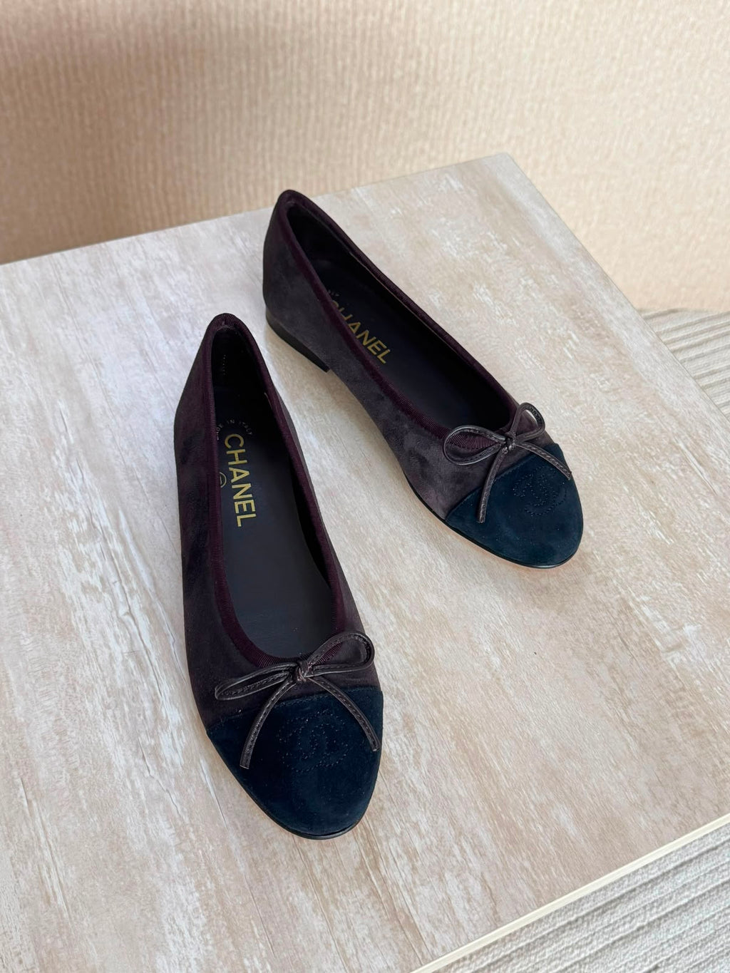 Chanel Suede Ballet Flats