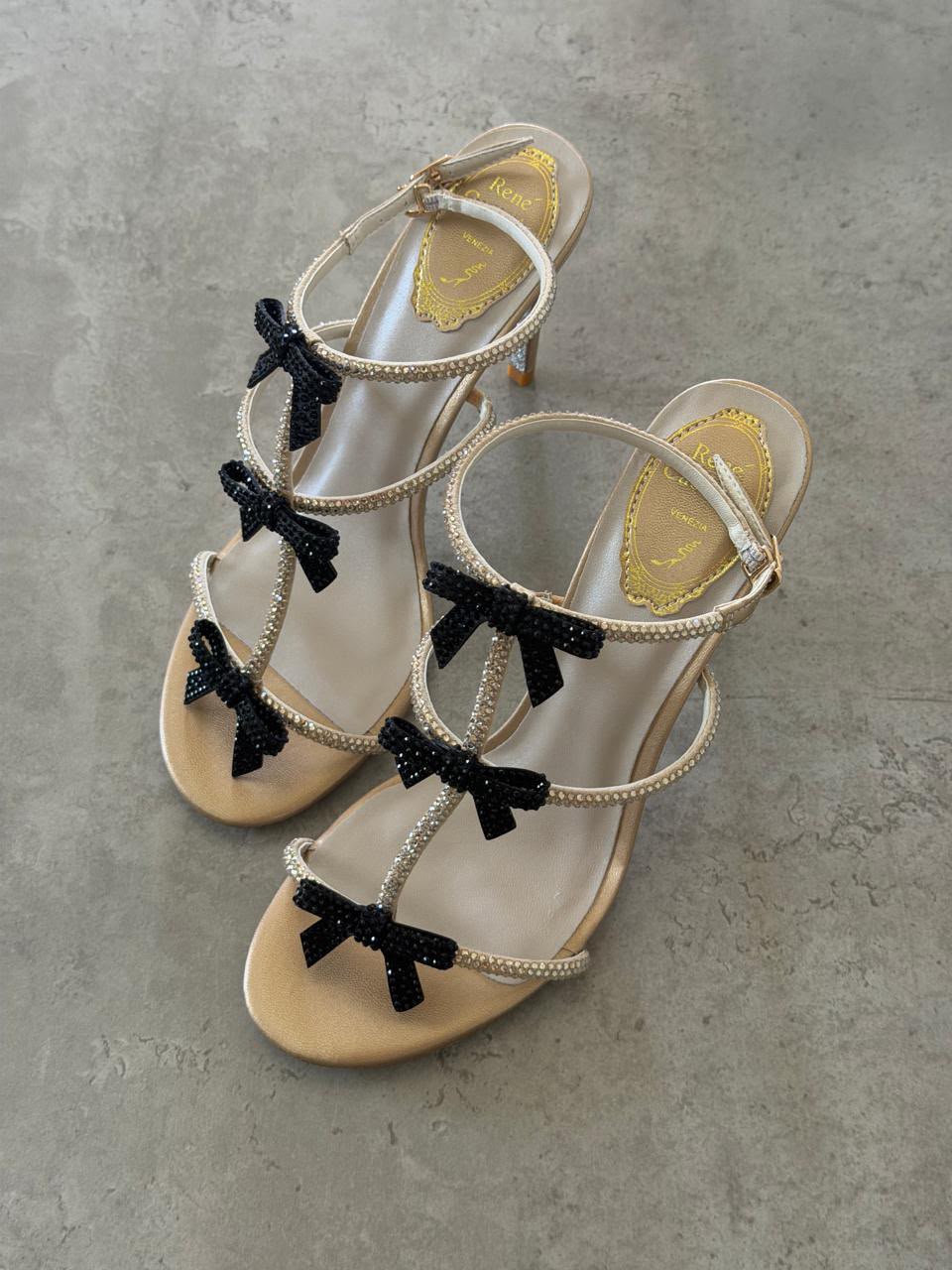 Rene Caovilla Caterina 105 Bow Sandals