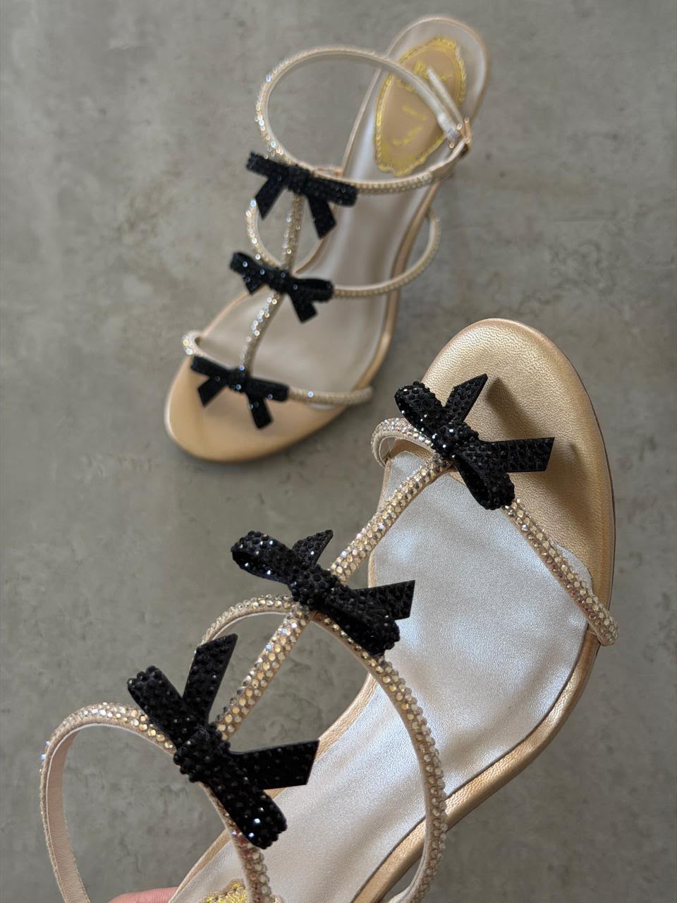 Rene Caovilla Caterina 105 Bow Sandals