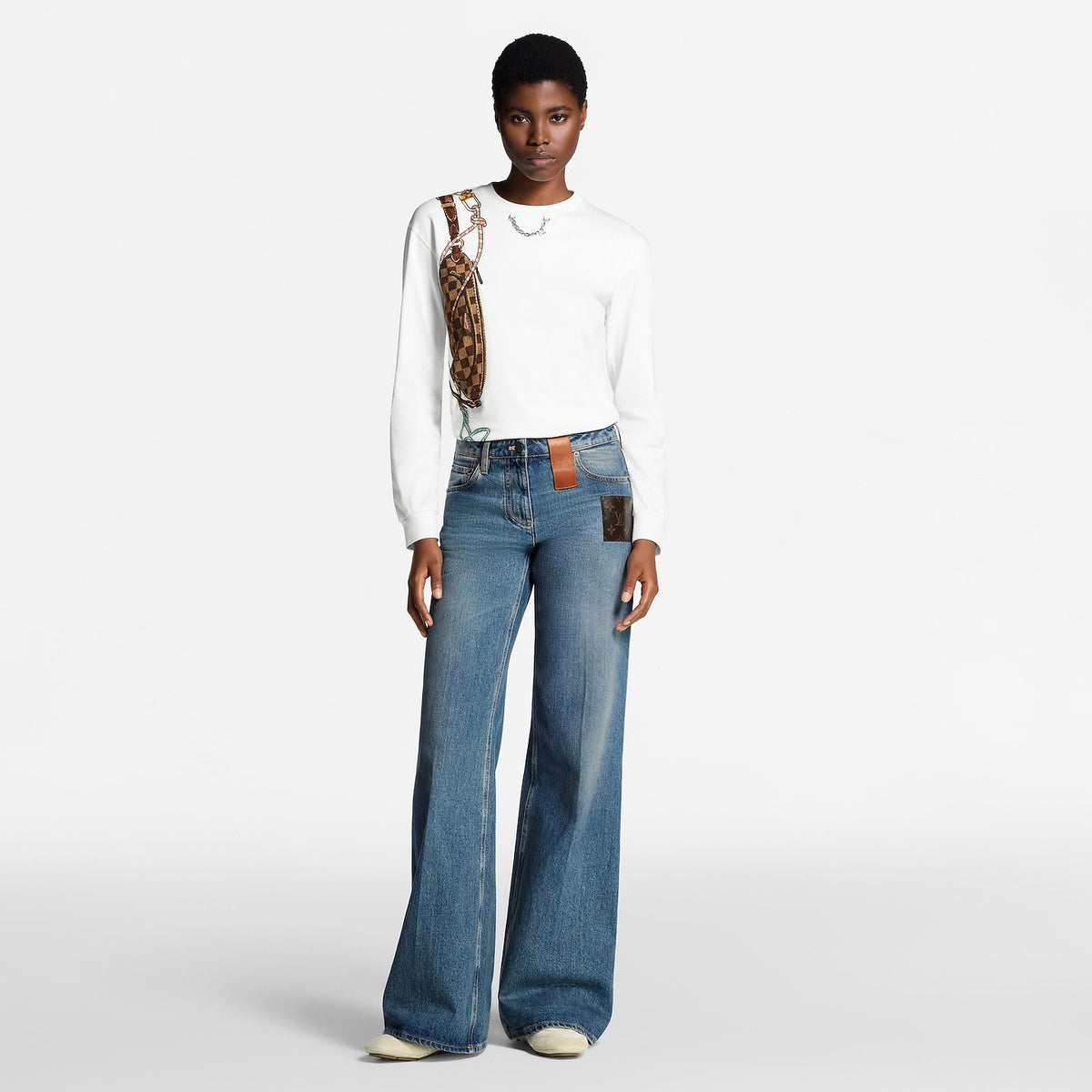 Louis Vuitton Monogram Patch Jeans