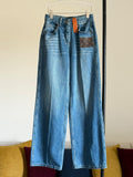 Louis Vuitton Monogram Patch Jeans