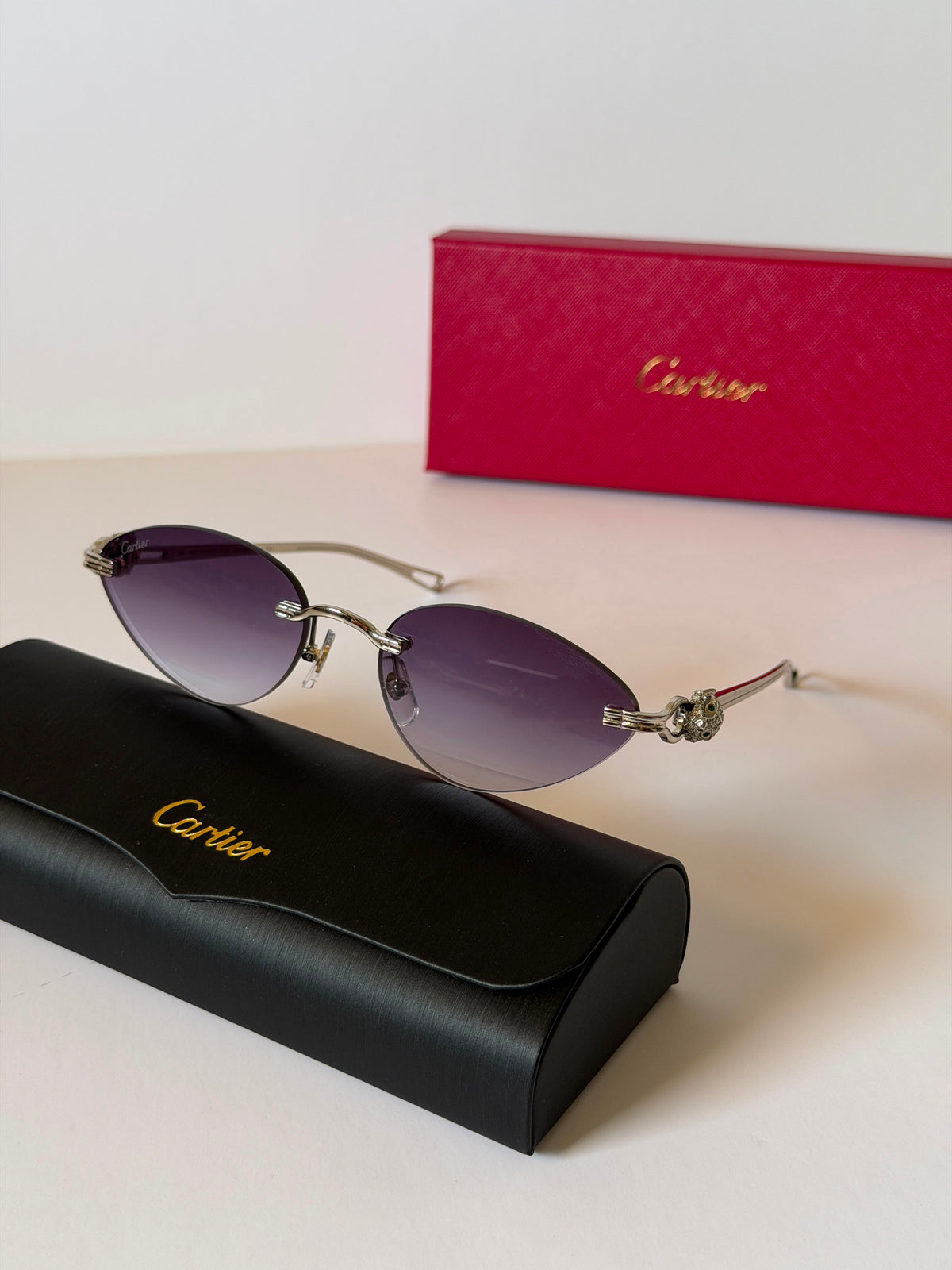 Cartier Panthère de Cartier Rimless Sunglasses