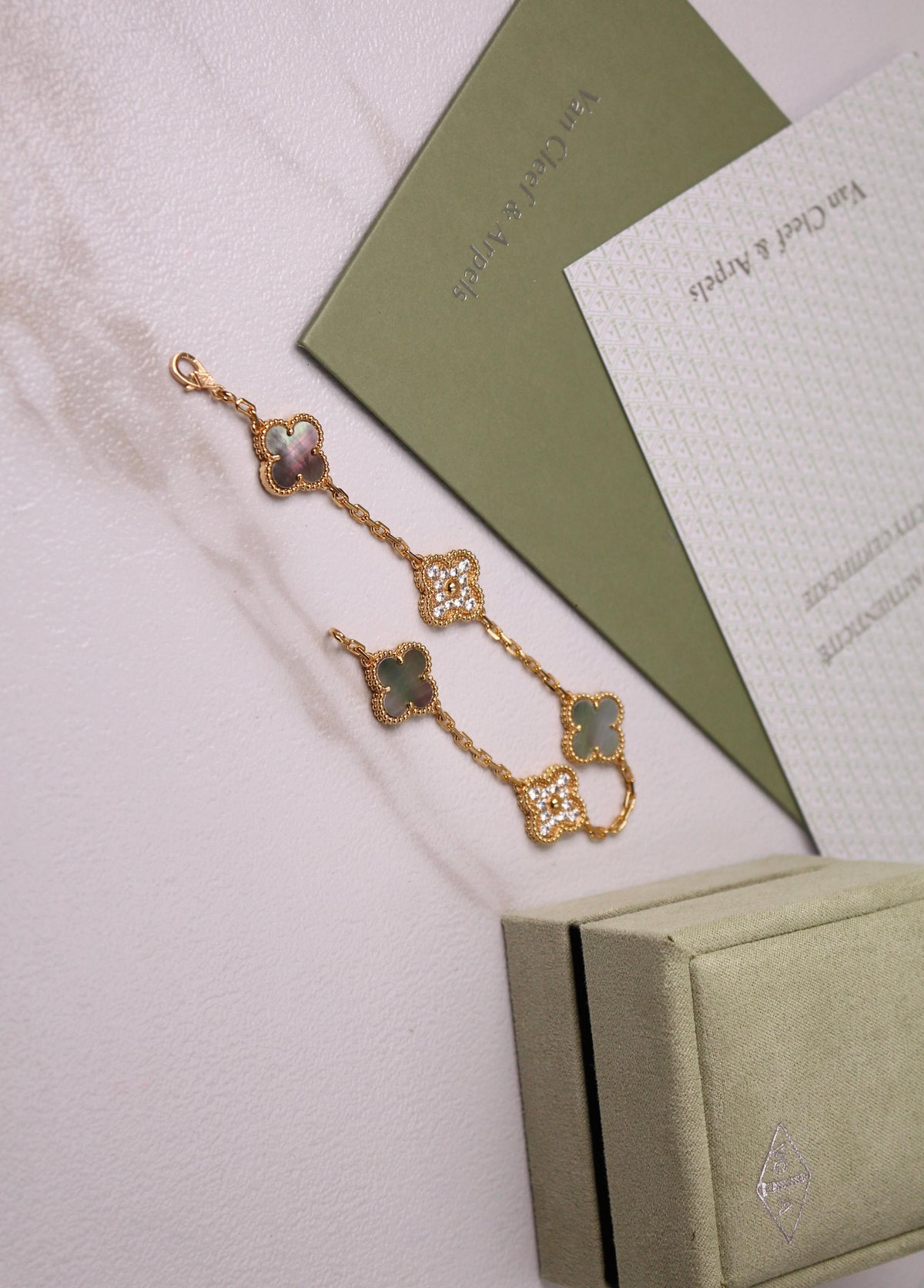 Van Cleef & Arpels Vintage Alhambra Motif Combination Bracelet