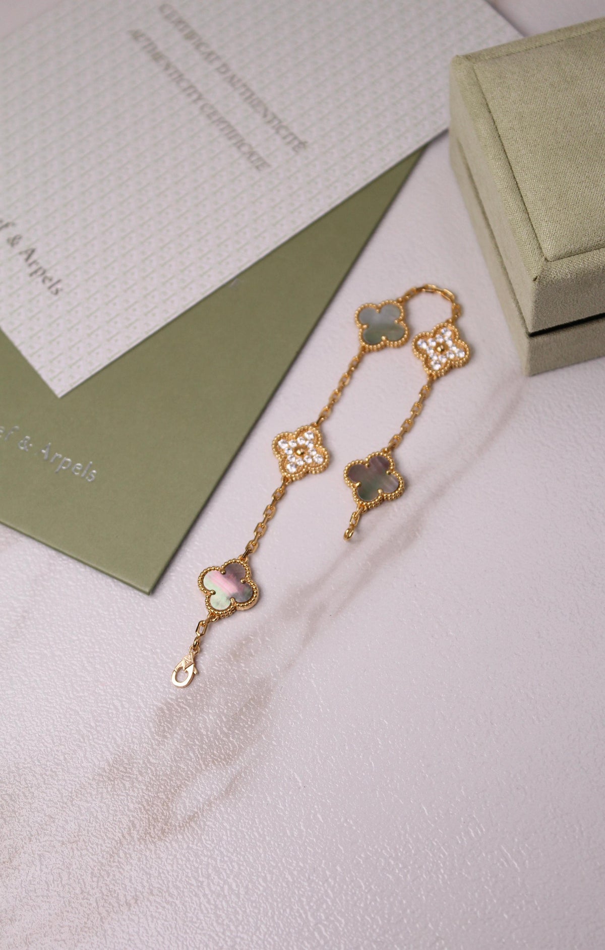 Van Cleef & Arpels Vintage Alhambra Motif Combination Bracelet