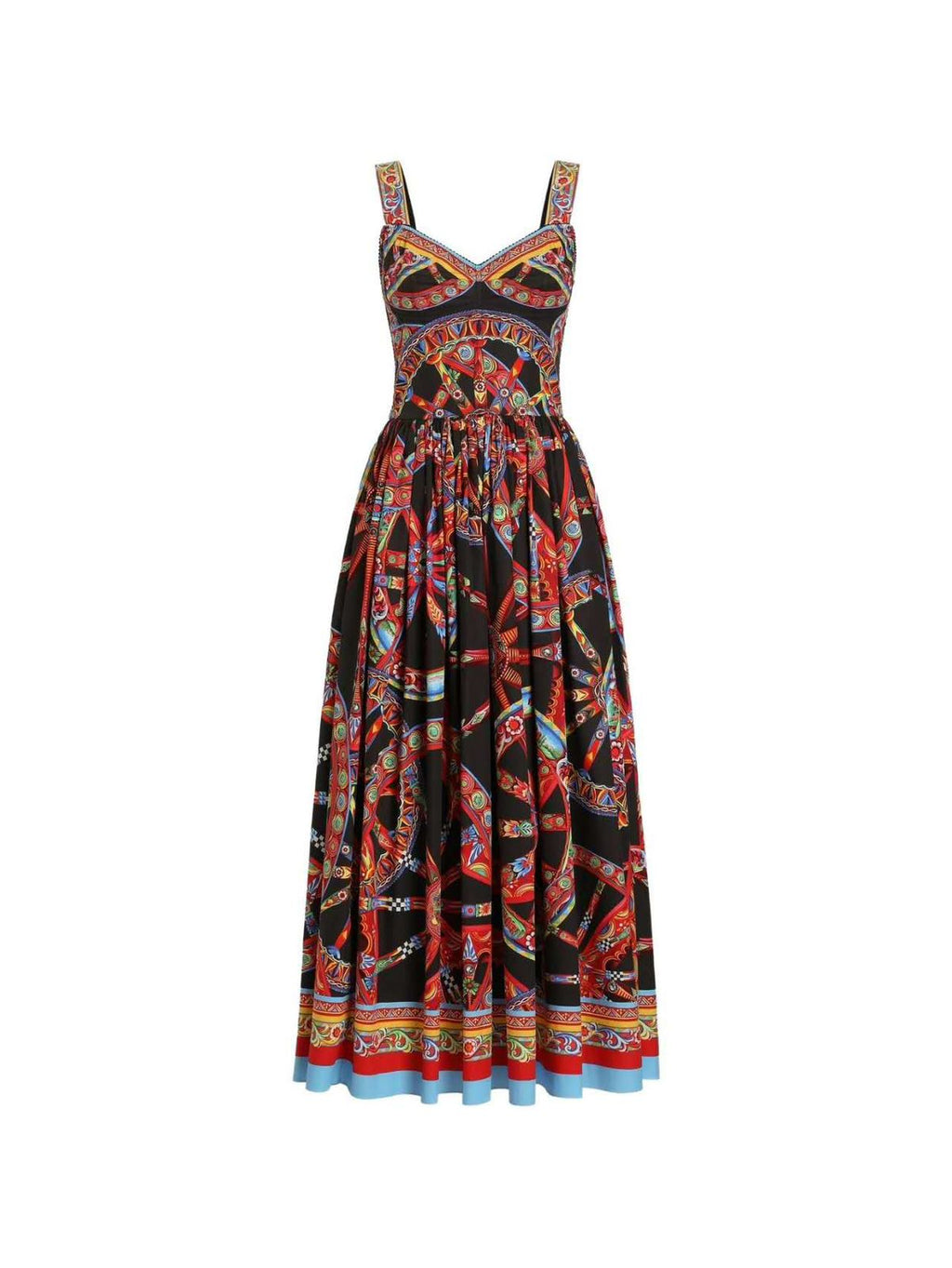 Dolce & Gabbana Carretto-print Poplin Dress