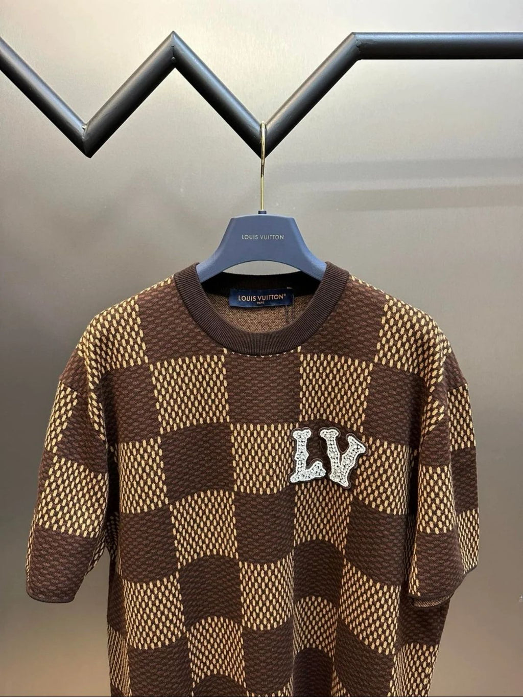 Louis Vuitton Damier Short-Sleeved Crewneck