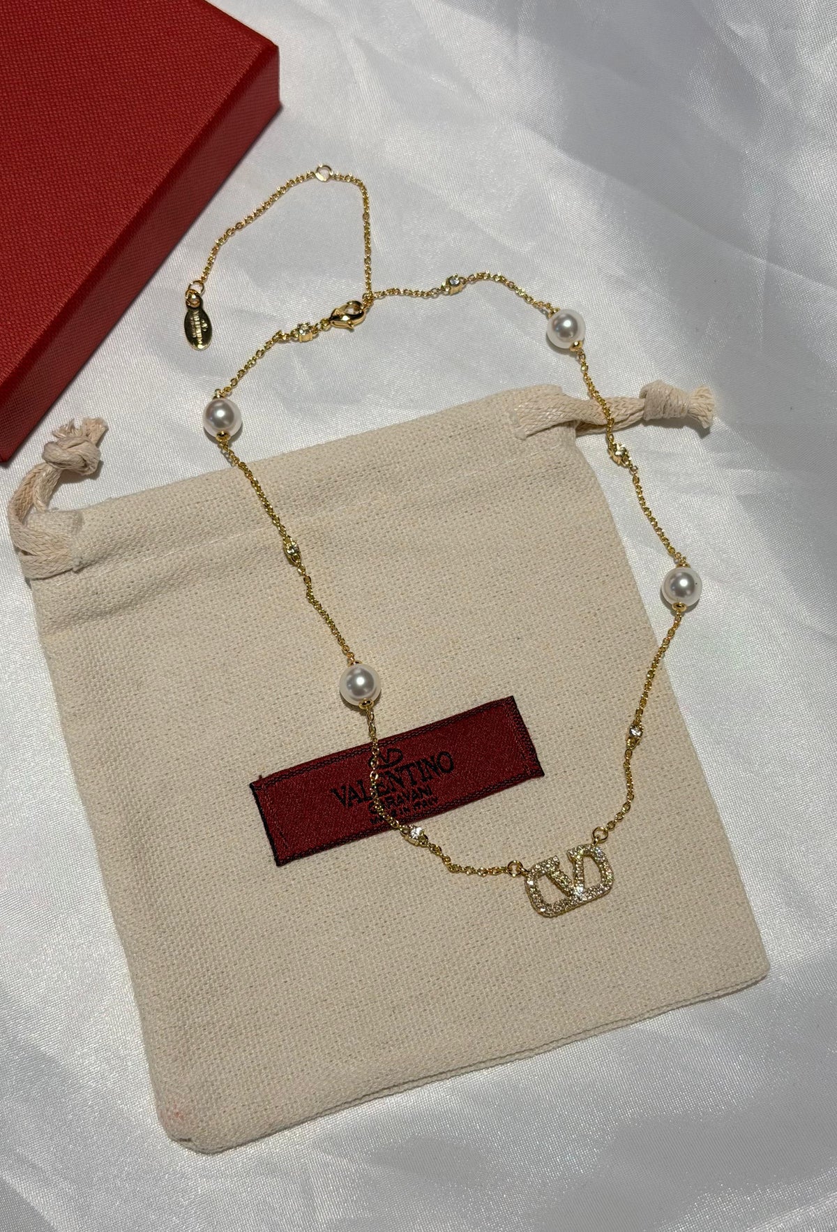 Valentino Garavani VLogo Signature Pearl & Crystal Jewelry Full Set