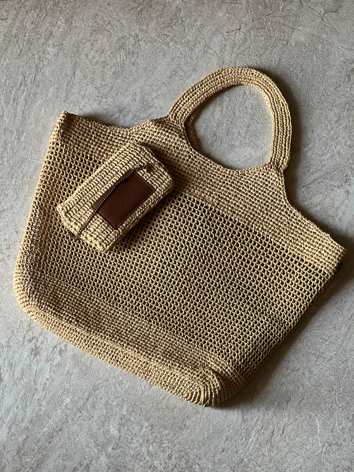 Saint Laurent Icare In Raffia Bag
