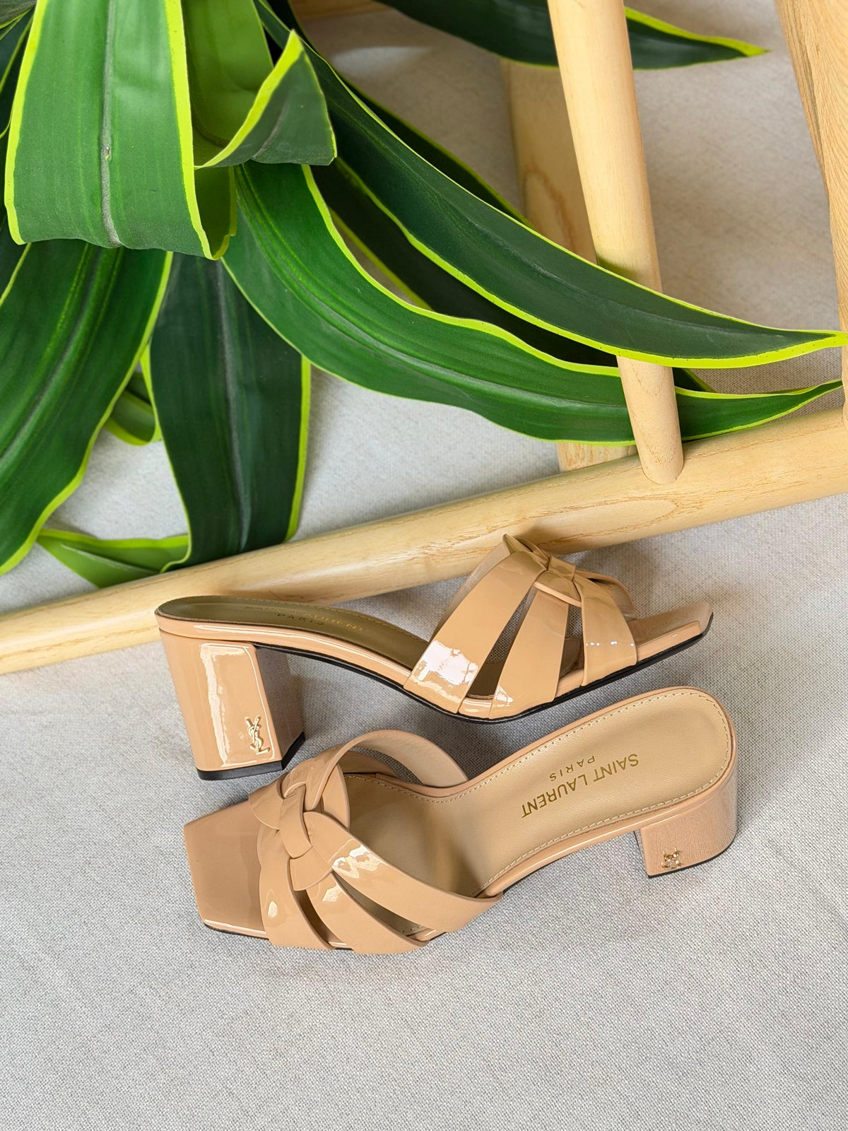 Saint Laurent Tribute Woven Mule Sandal