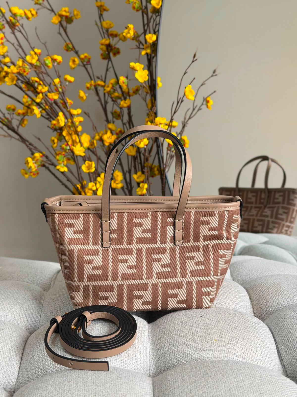 Fendi FF Jacquard Roll Mini Bag