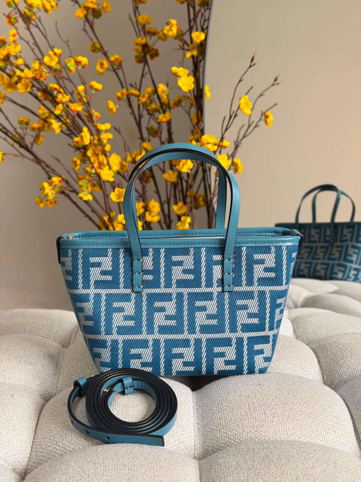 Fendi FF Jacquard Roll Mini Bag