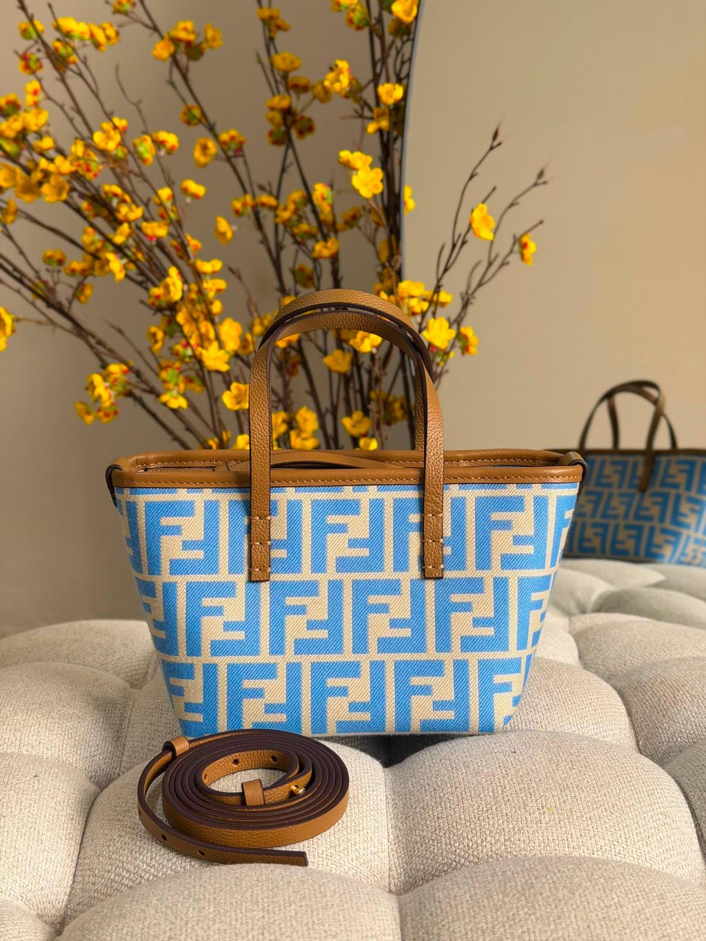 Fendi FF Jacquard Roll Mini Bag
