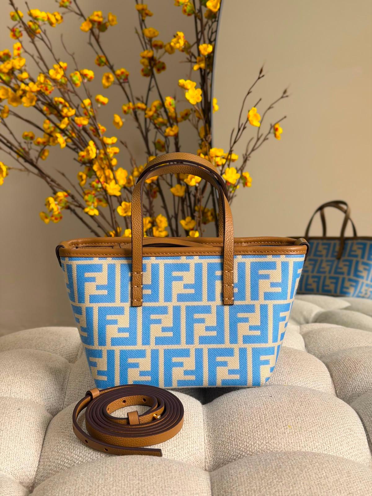 Fendi FF Jacquard Roll Mini Bag
