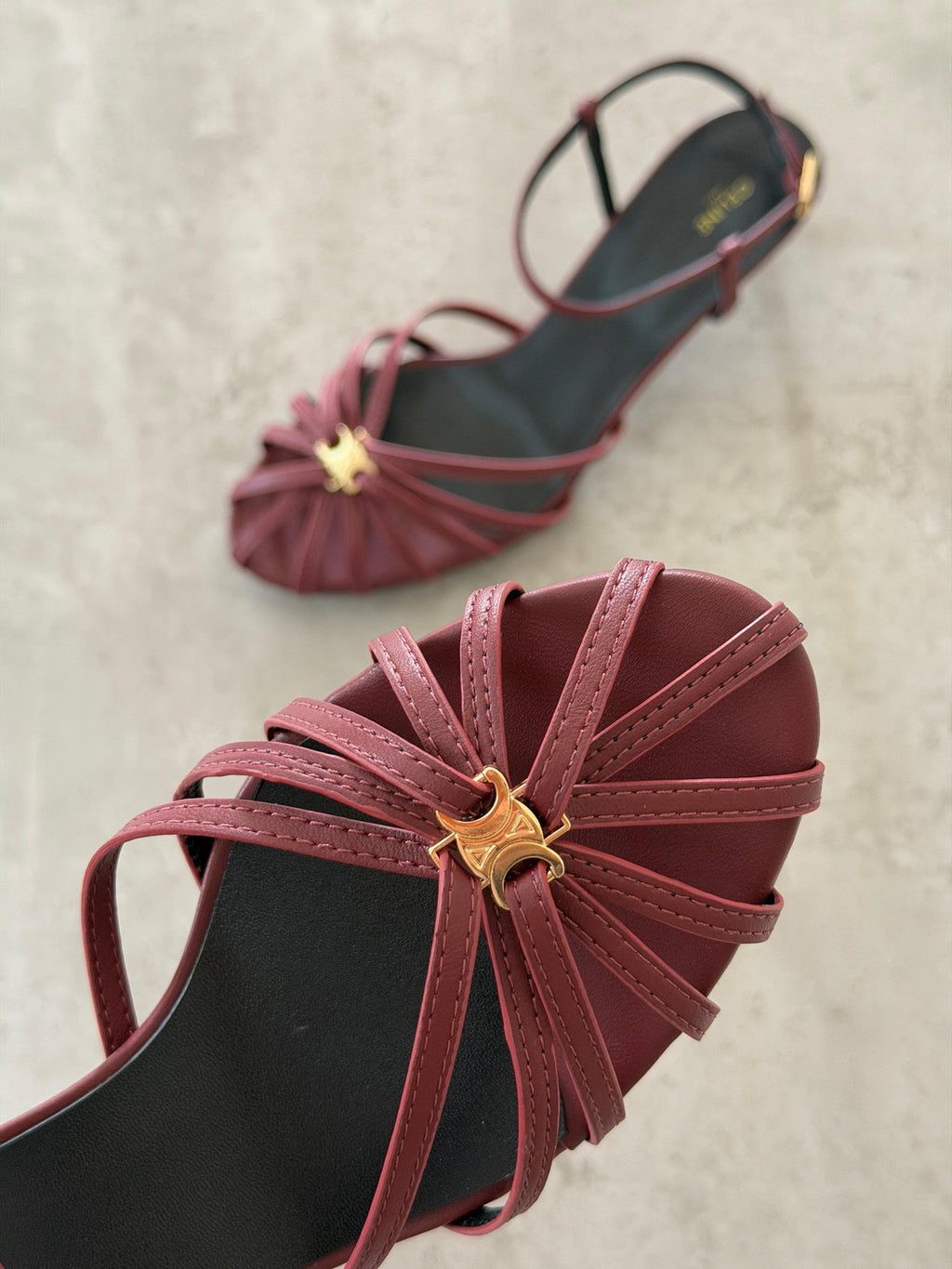 Celine Triomphe Sandals in Lambskin