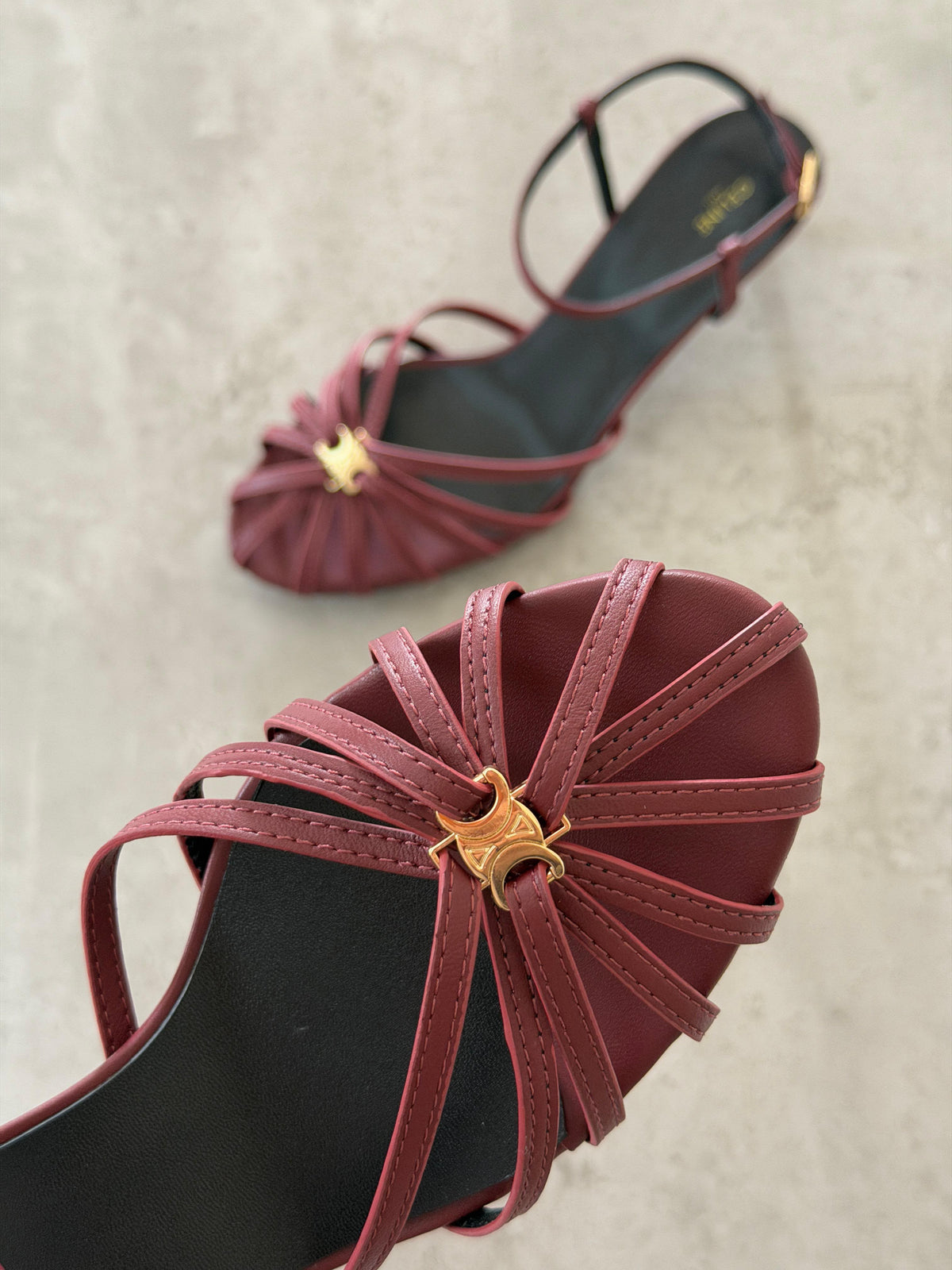 Celine Triomphe Sandals in Lambskin