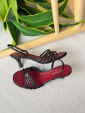 Chanel Goatskin Multi-Strap Slingback Heeled Sandal
