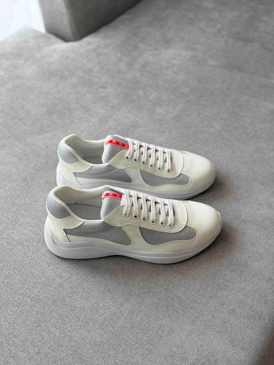 Prada America's Cup Patent Leather and Technical Fabric Sneakers