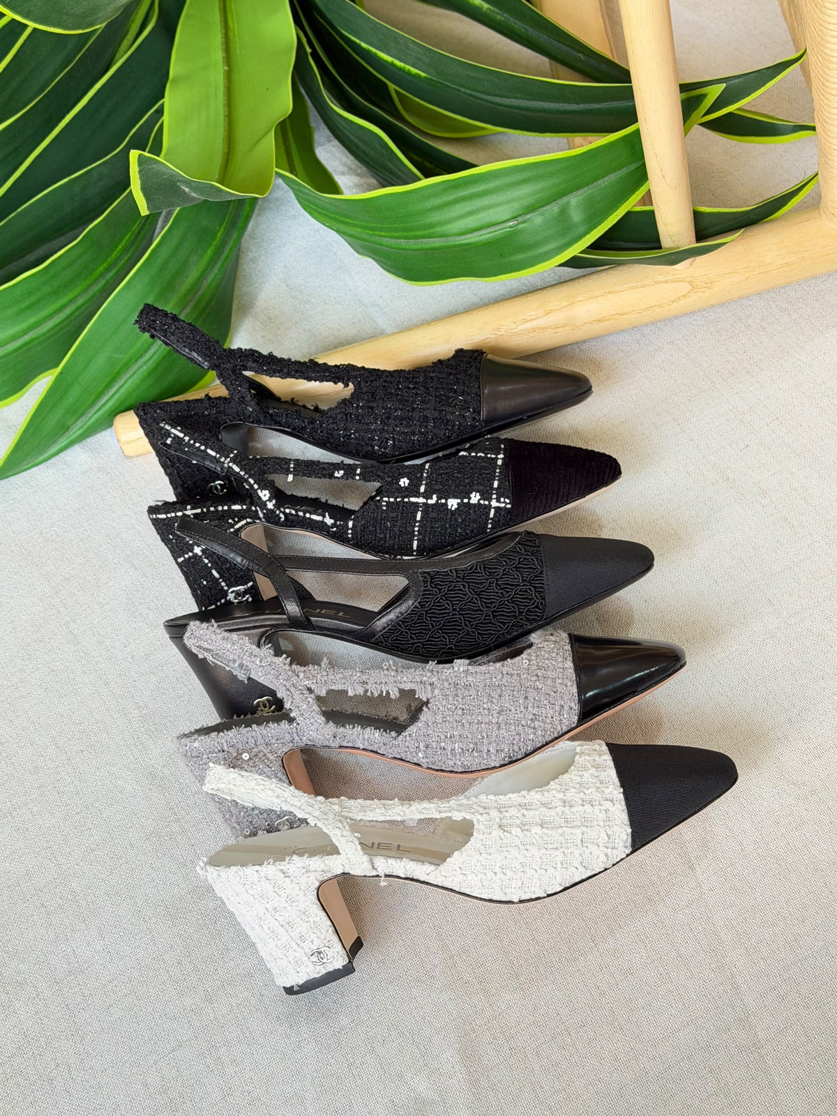 Chanel Suede Slingback Pumps