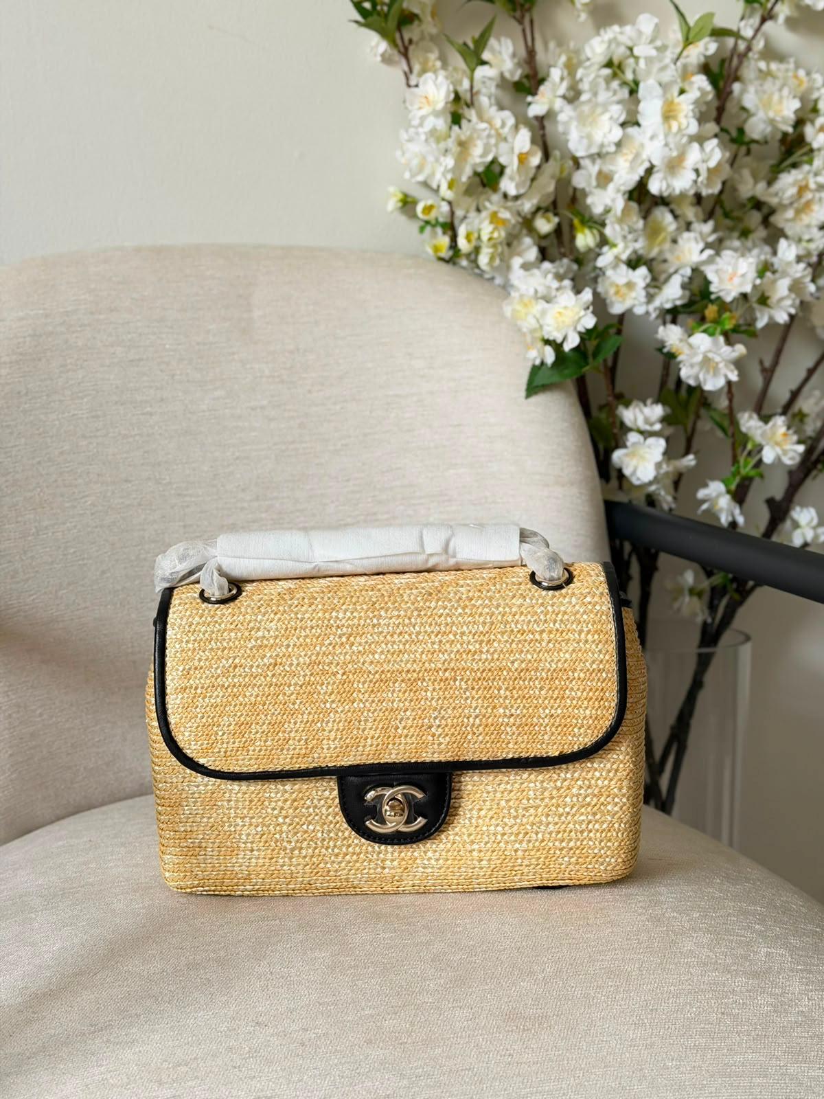 Chanel Classic Flap Bag in Braided Raffia Bag