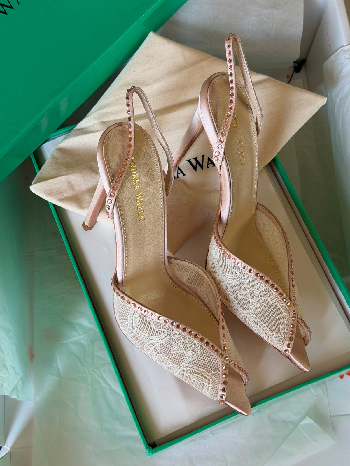 Andrea Wazen Katy Slingback Pumps