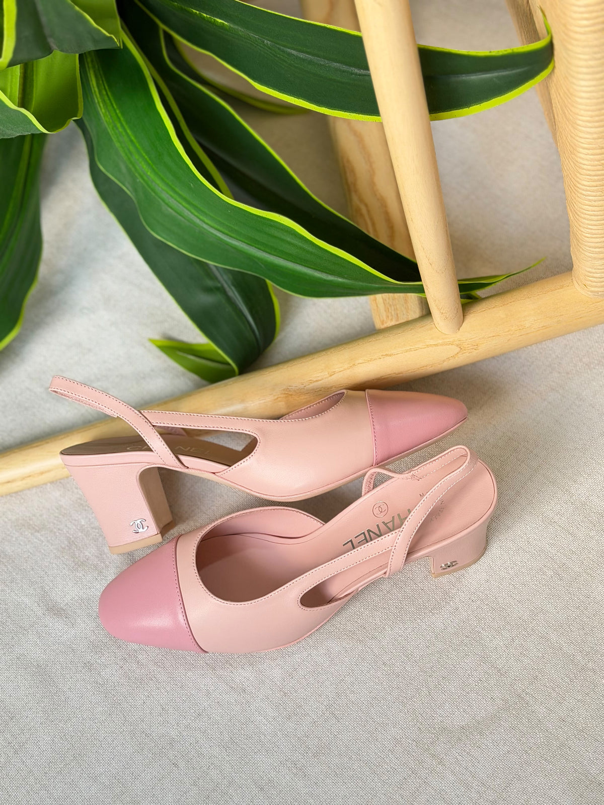 Chanel Suede Slingback Pumps