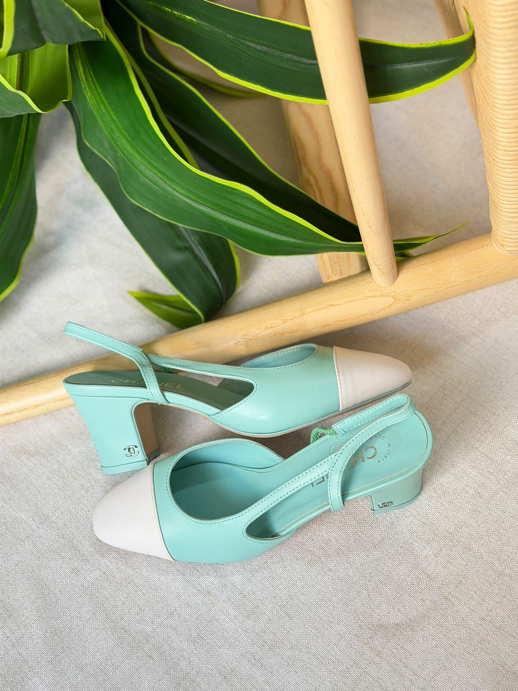 Chanel Suede Slingback Pumps