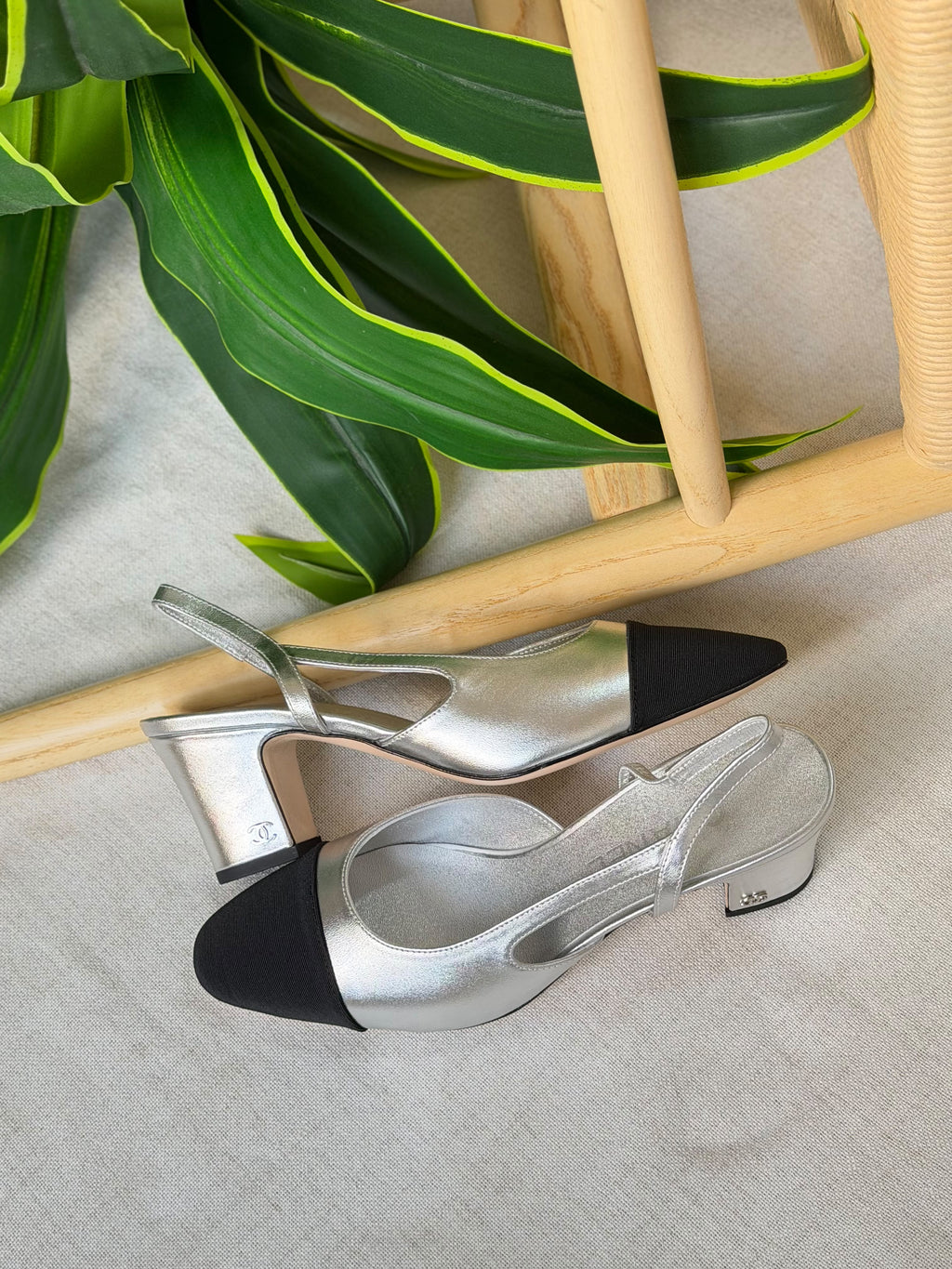 Chanel Suede Slingback Pumps