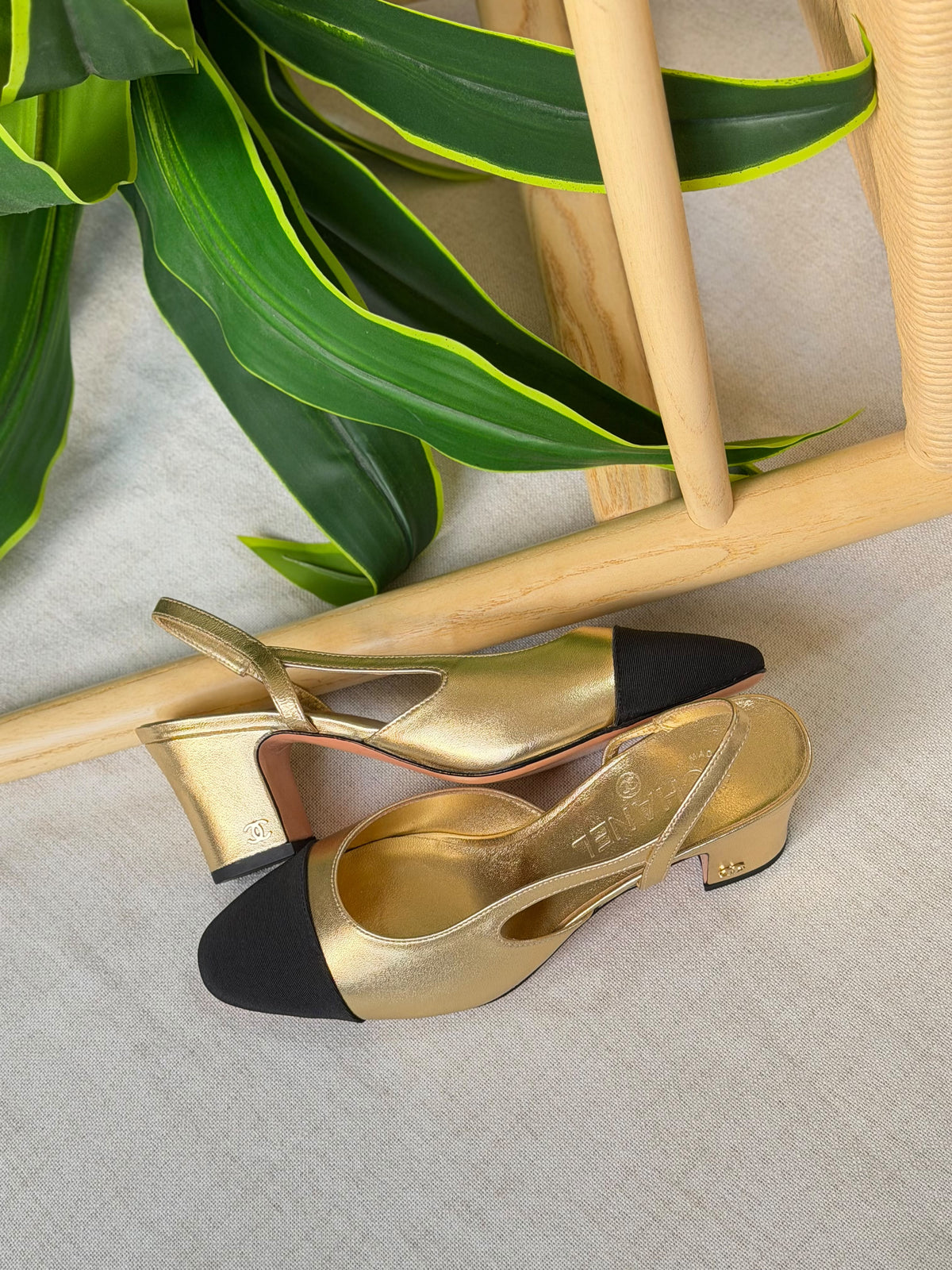 Chanel Suede Slingback Pumps