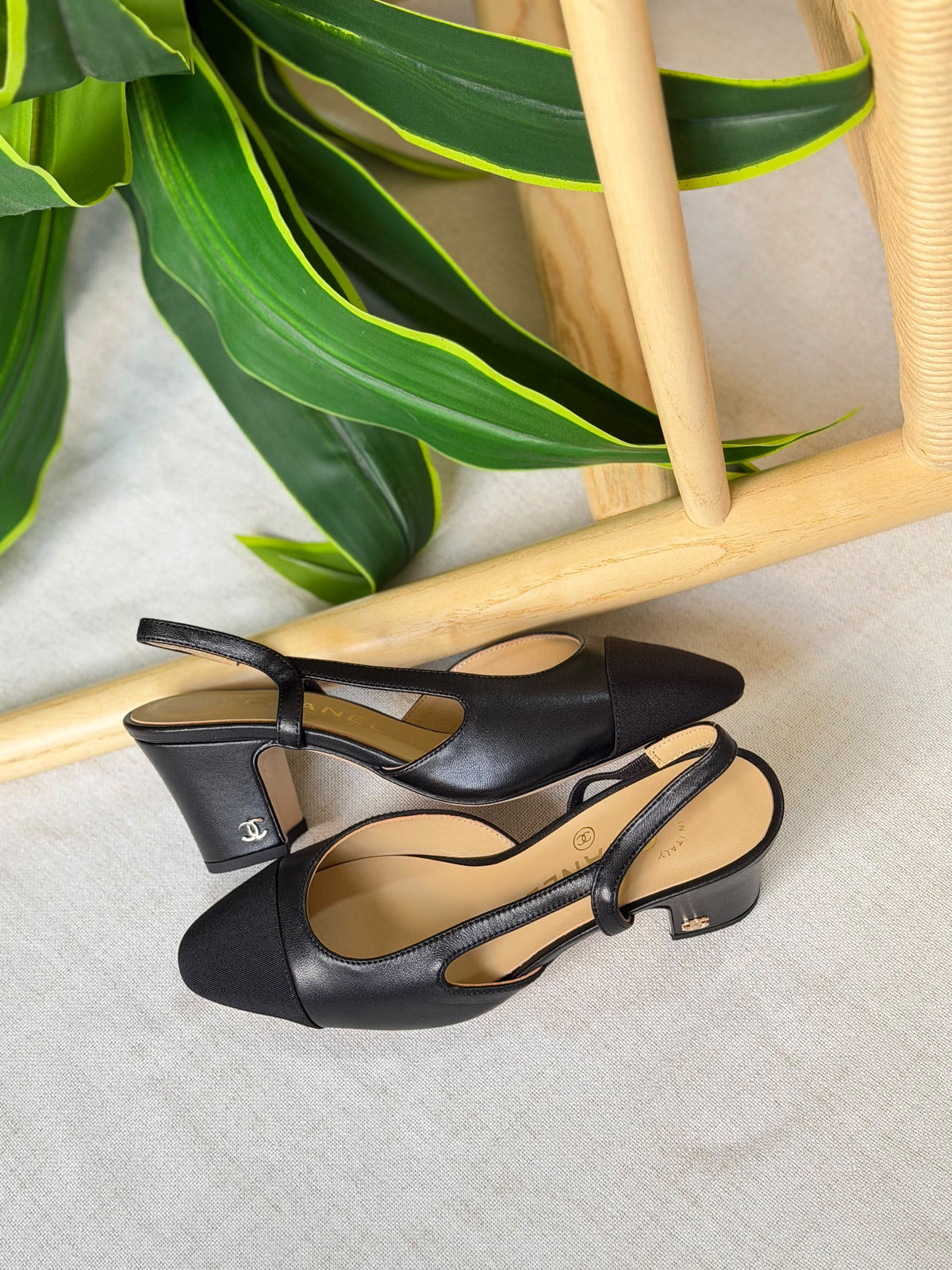 Chanel Suede Slingback Pumps