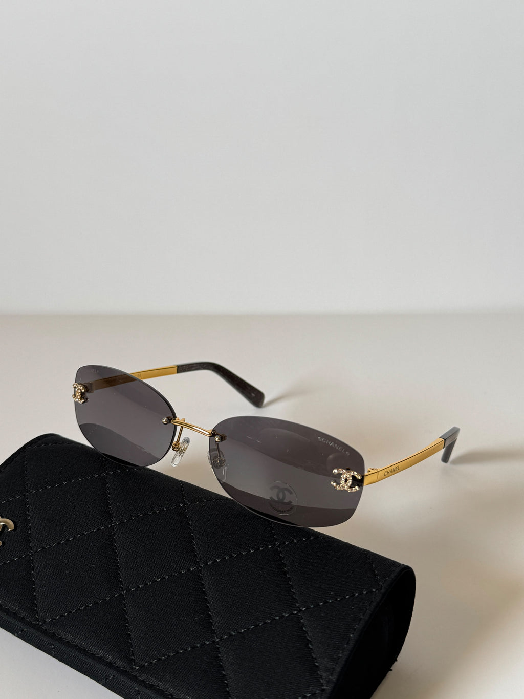 Chanel Oval Rimless Sunglasses