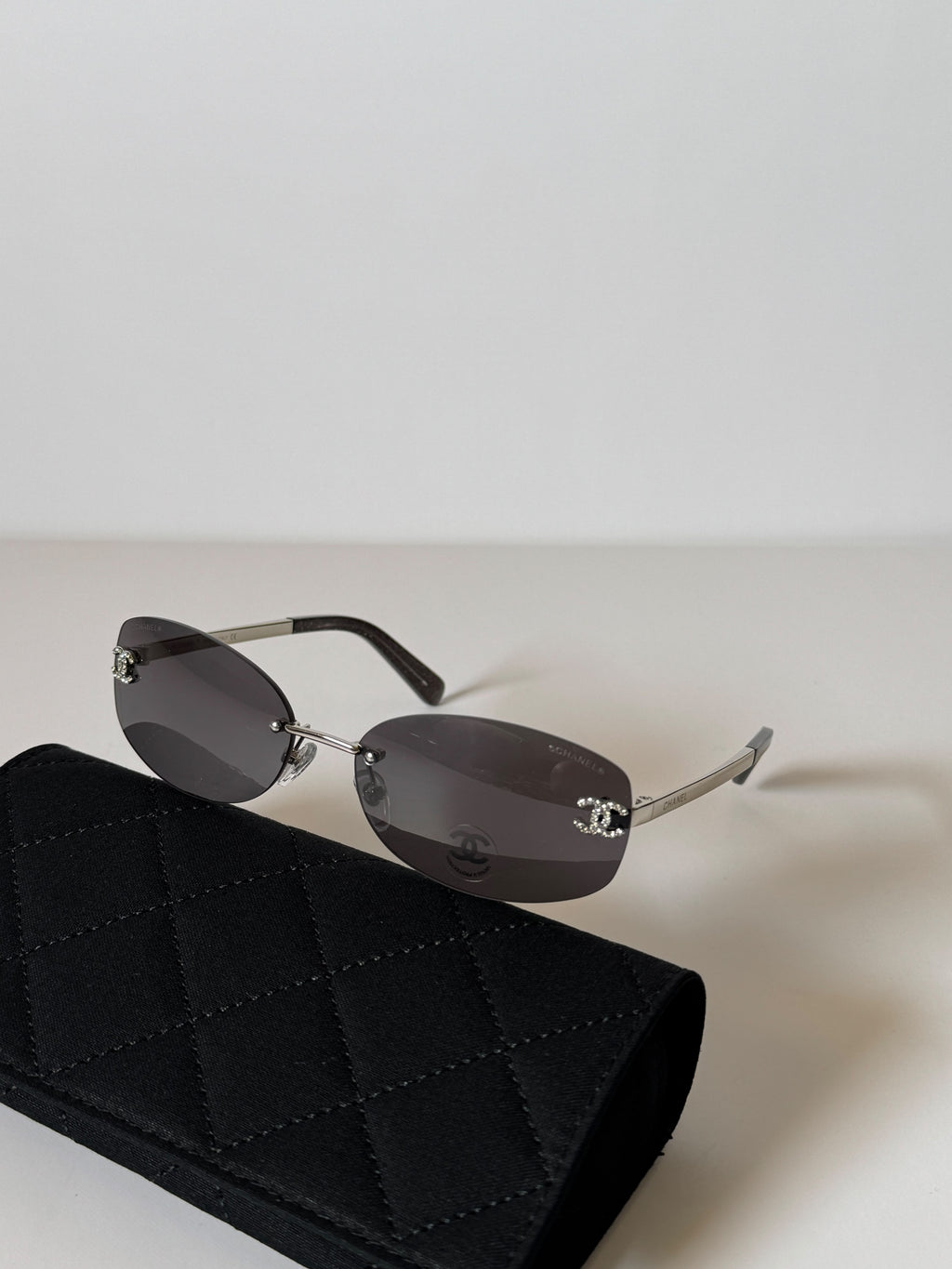 Chanel Oval Rimless Sunglasses