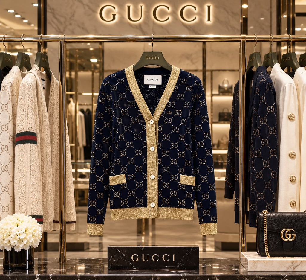 Gucci GG Cotton Lame Cardigan