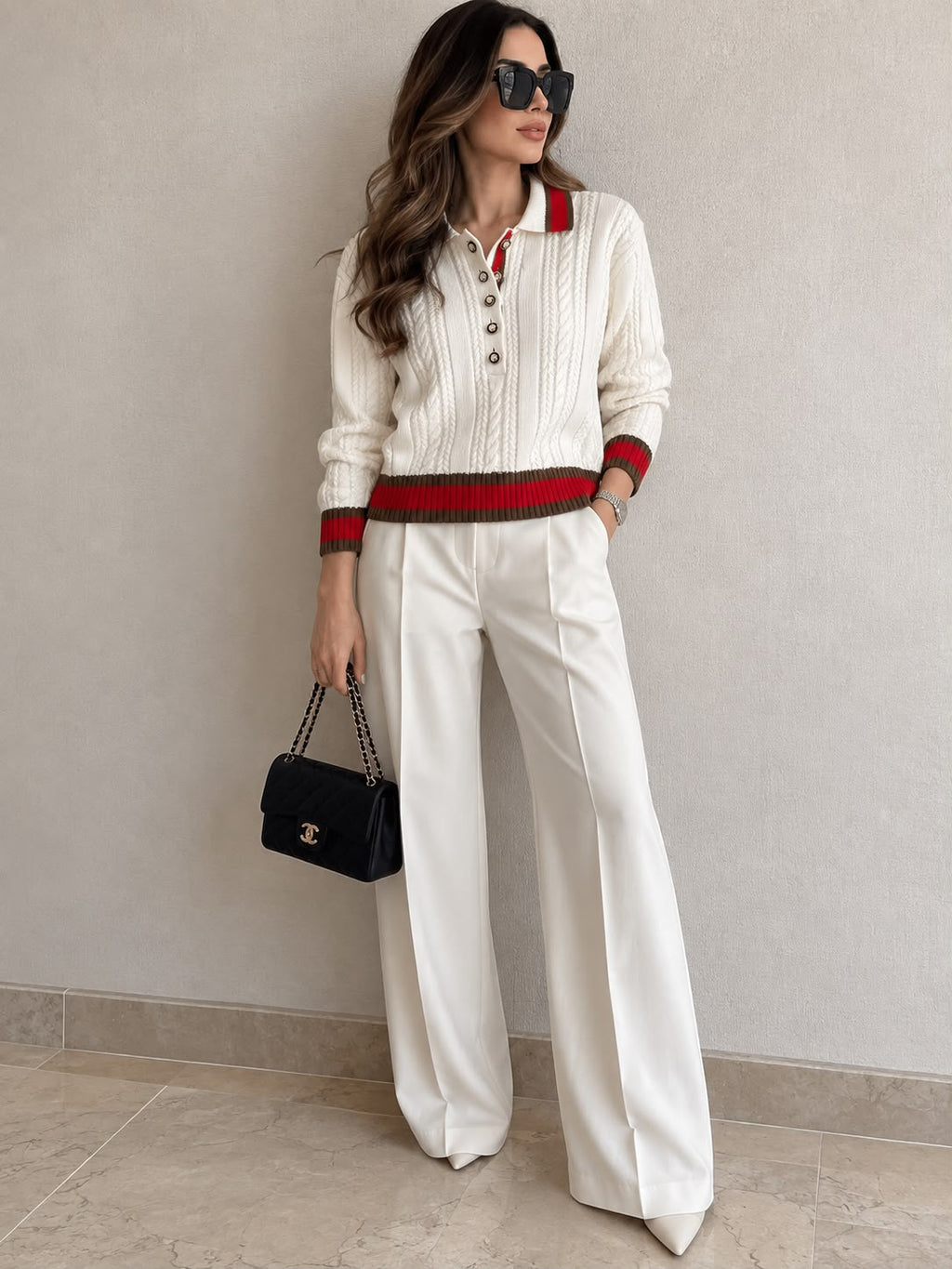 Chanel Cable Knit Cricket Sweater