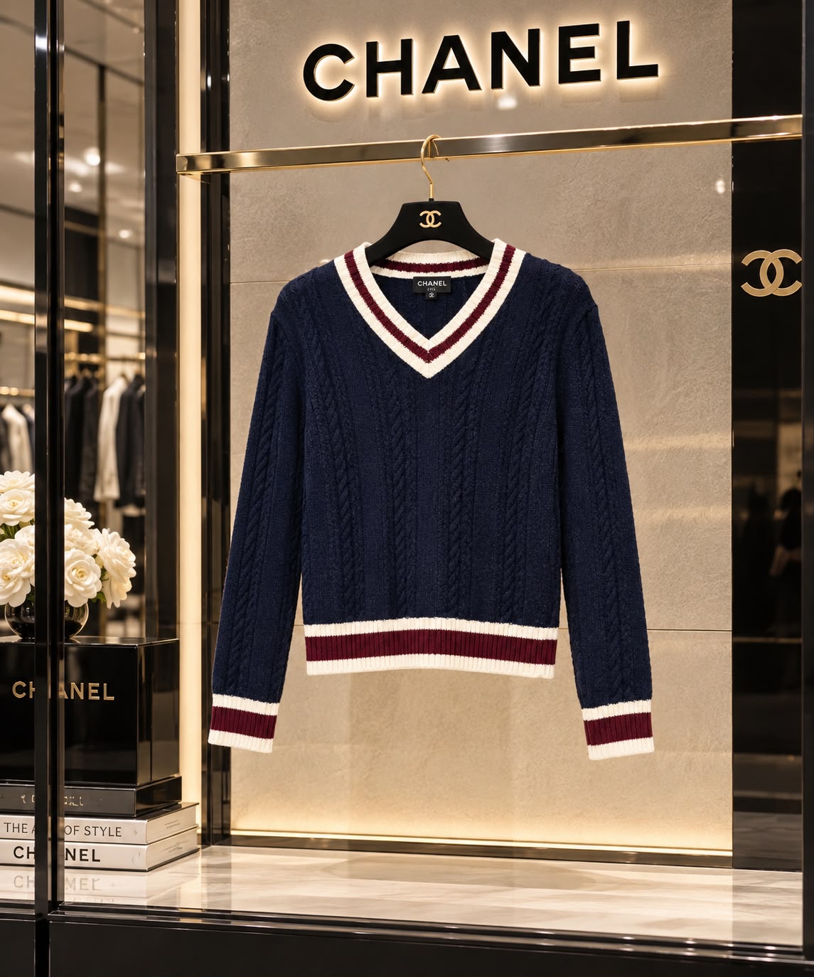 Chanel Cable Knit Cricket Sweater