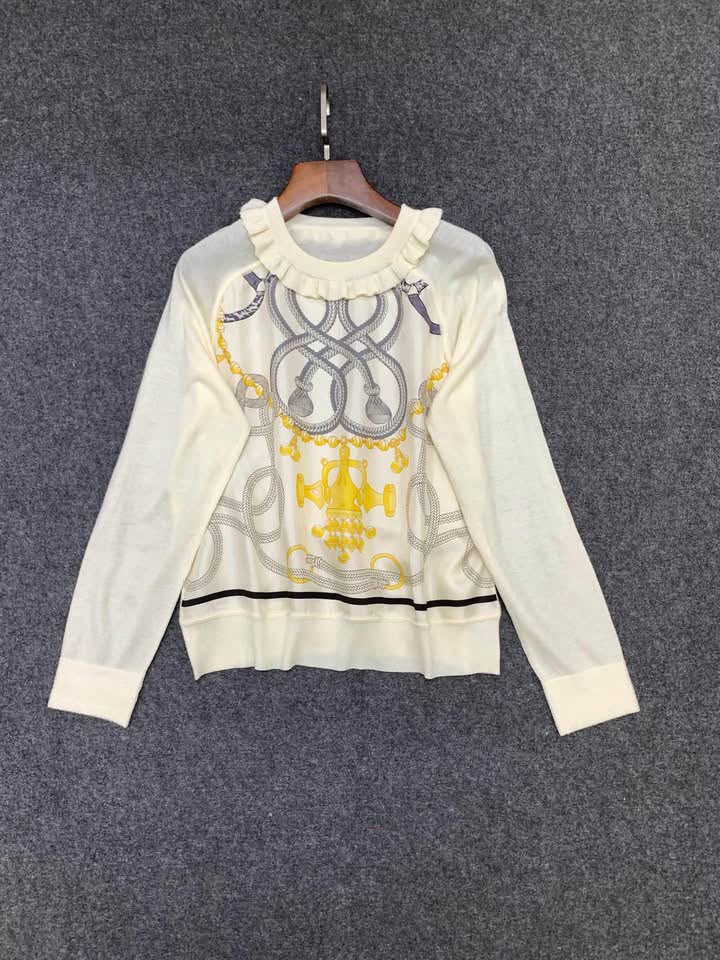 Hermes Palefroi Remix Long-Sleeve Twillaine Sweater