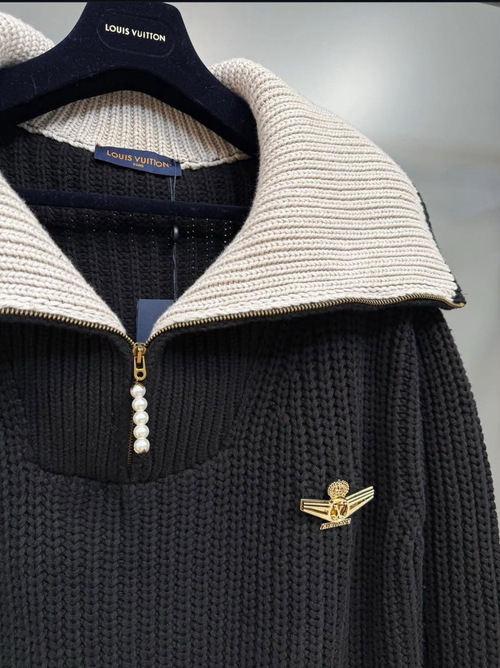 Louis Vuitton Chunky Wool-Blend Half-Zip Pullover