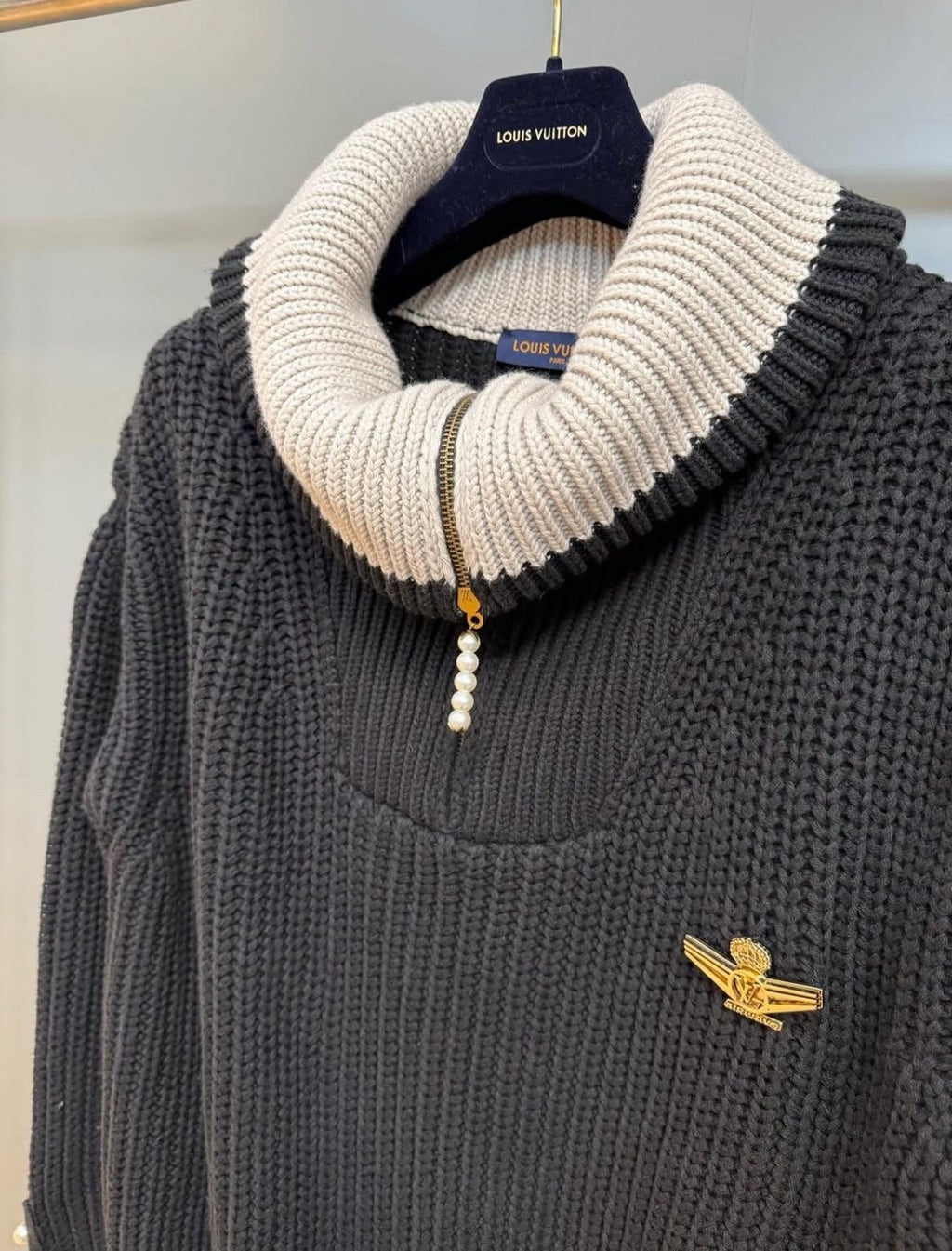 Louis Vuitton Chunky Wool-Blend Half-Zip Pullover