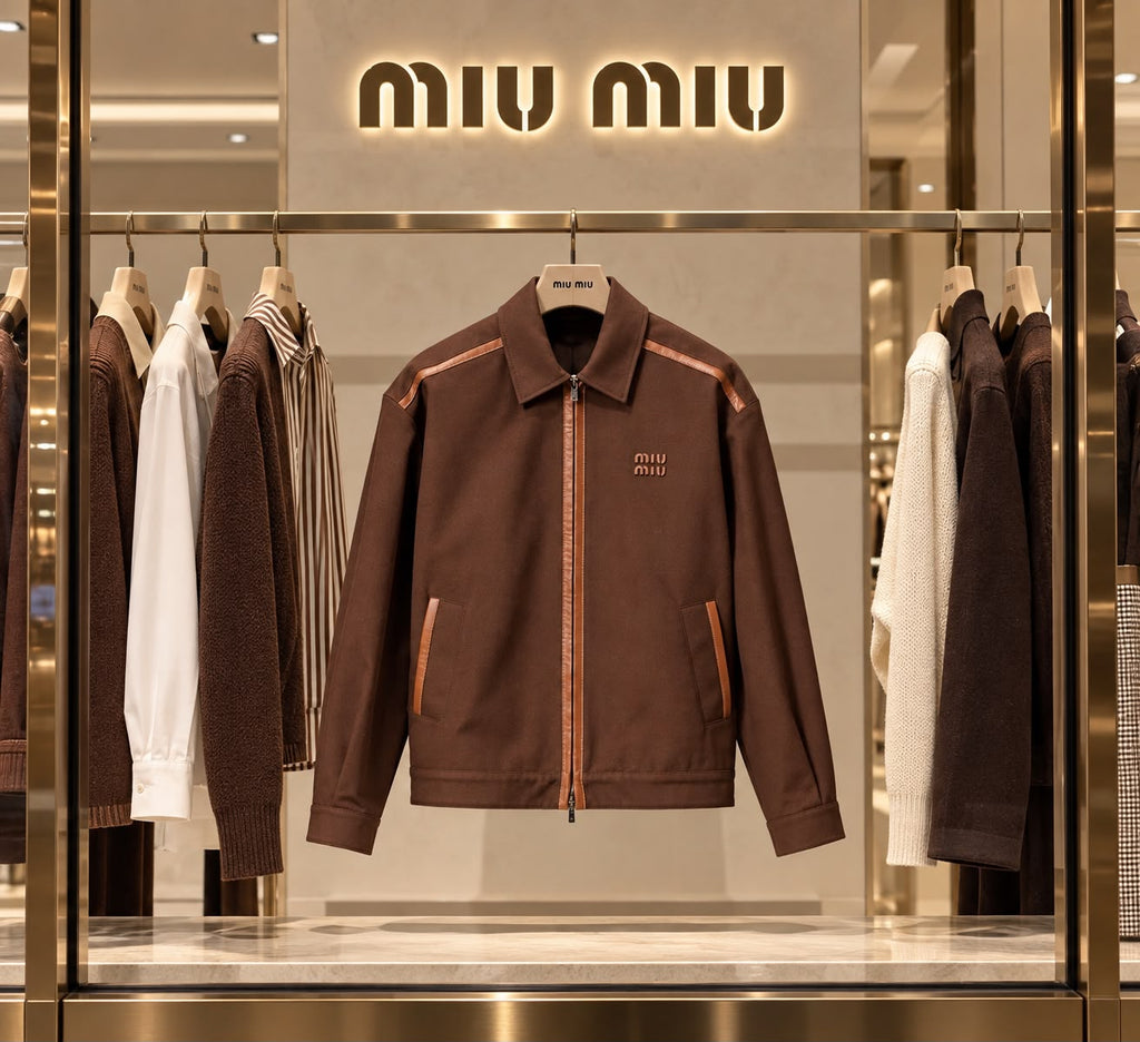 Miu Miu Jacquard Canvas Blouson Jacket