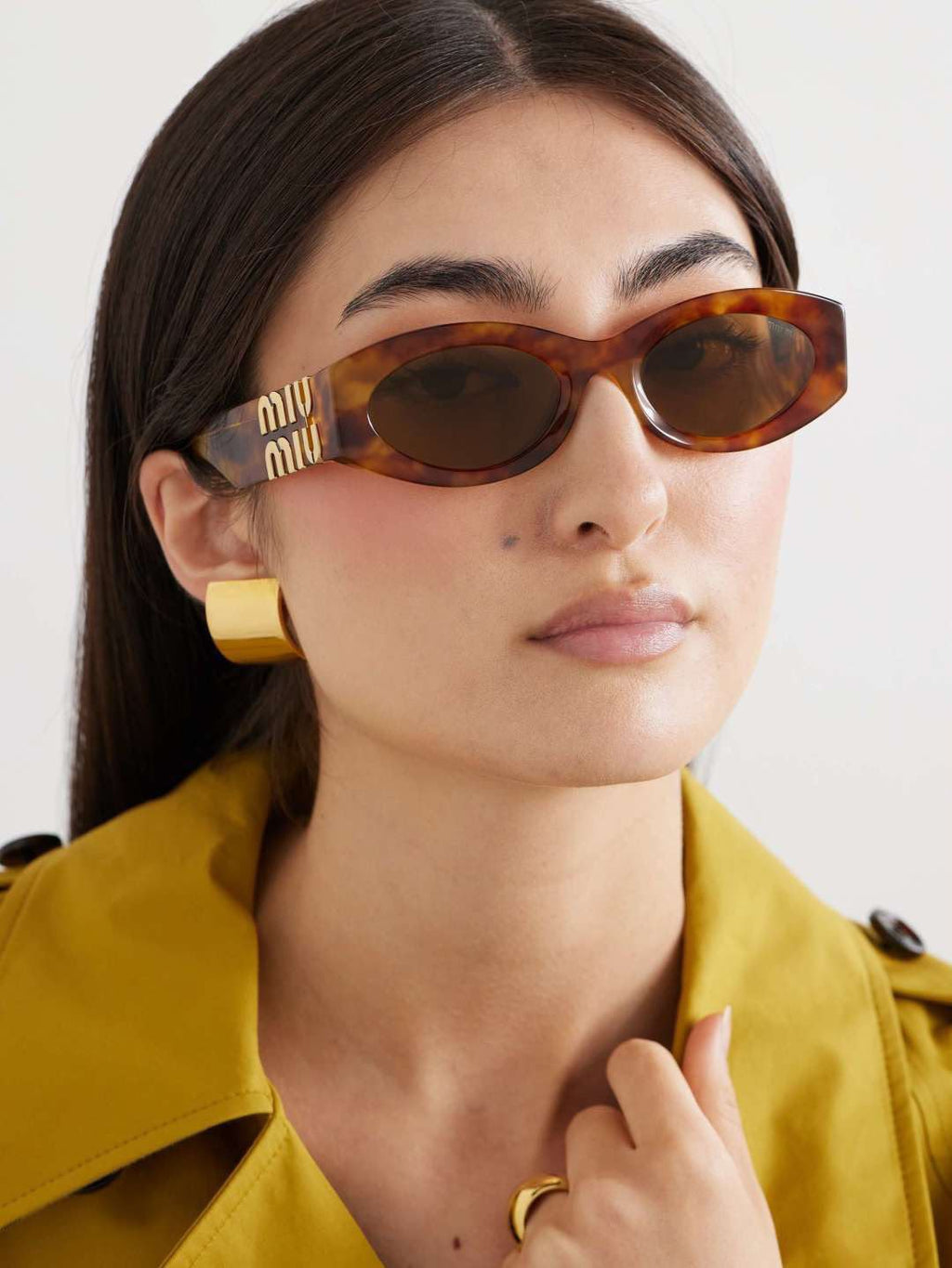 Miu Miu Glimpse Oval Sunglasses