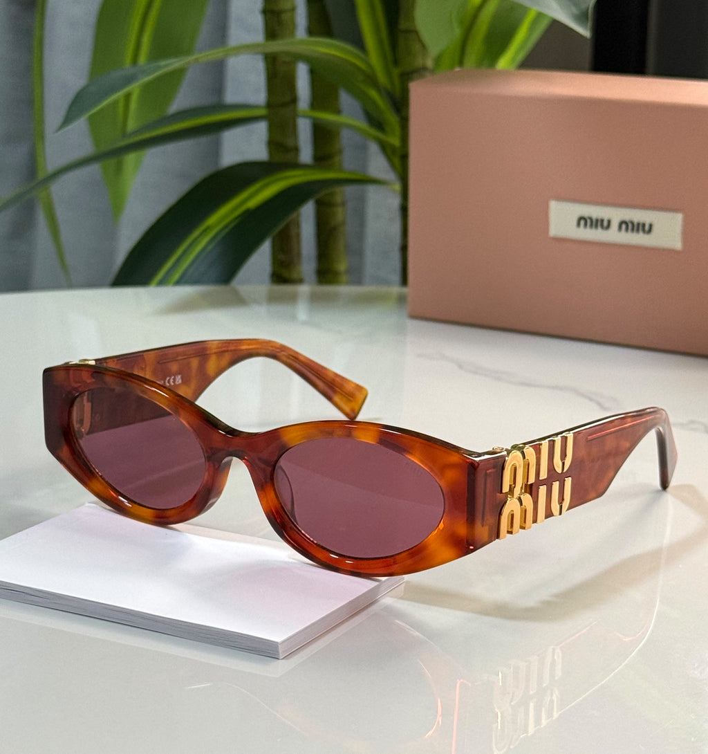 Miu Miu Glimpse Oval Sunglasses
