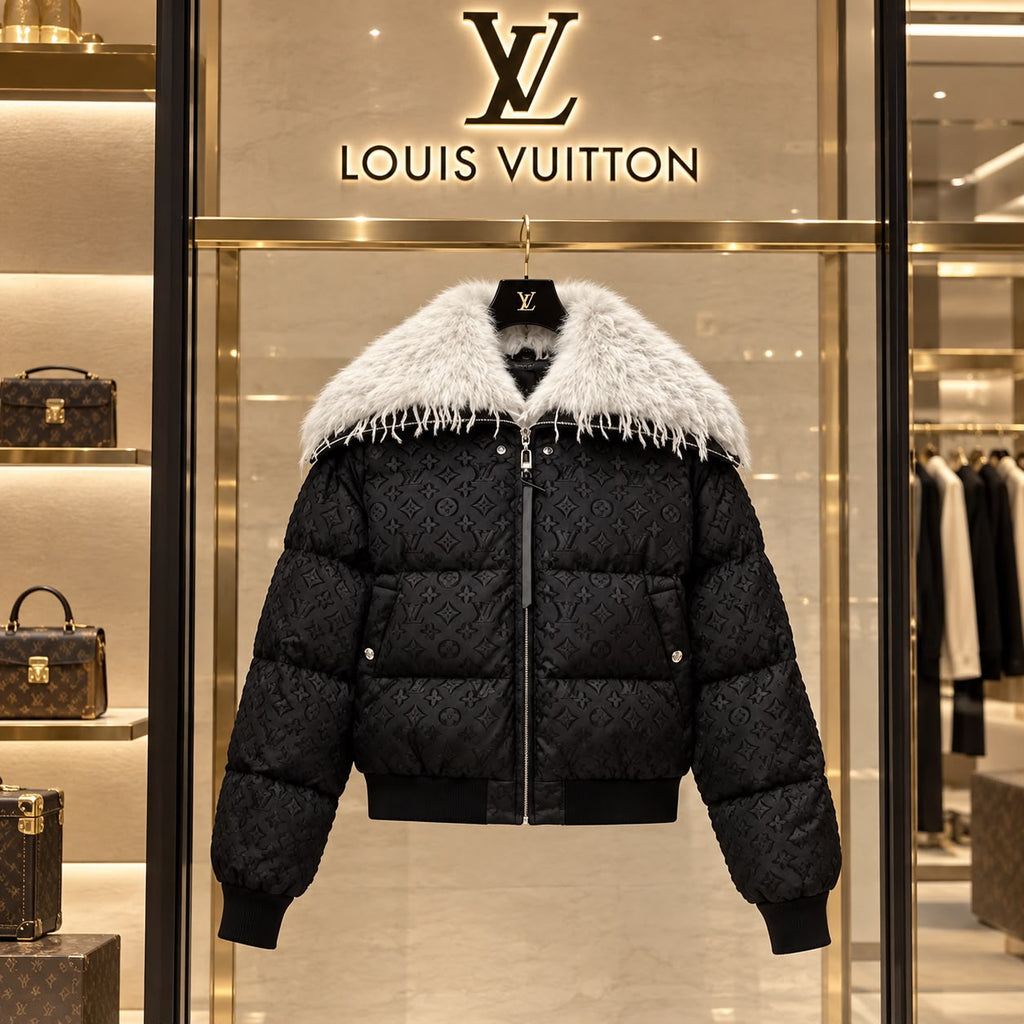 Louis Vuitton Feather Collar Puffer Jacket