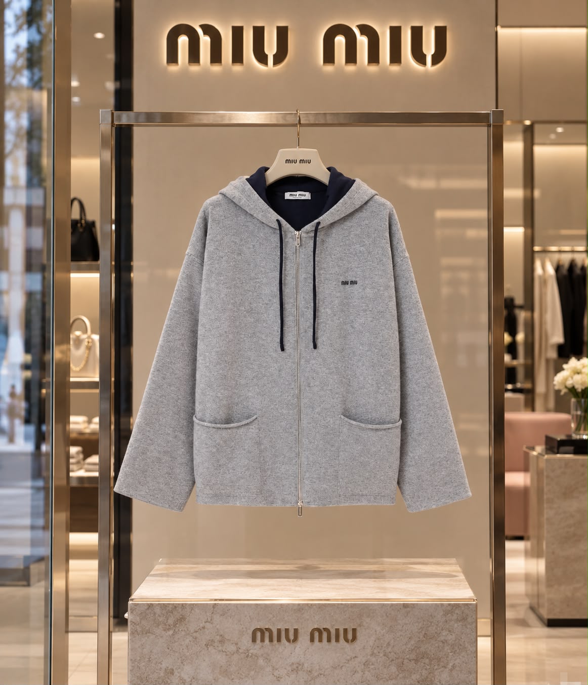 Miu Miu Cashmere Cardigan Hoodie