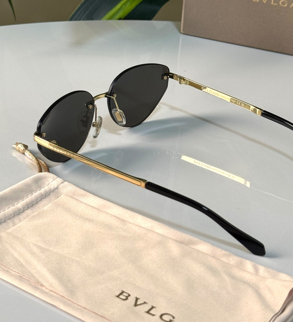 Bvlgari Serpenti Forever Oval Rimless Sunglasses