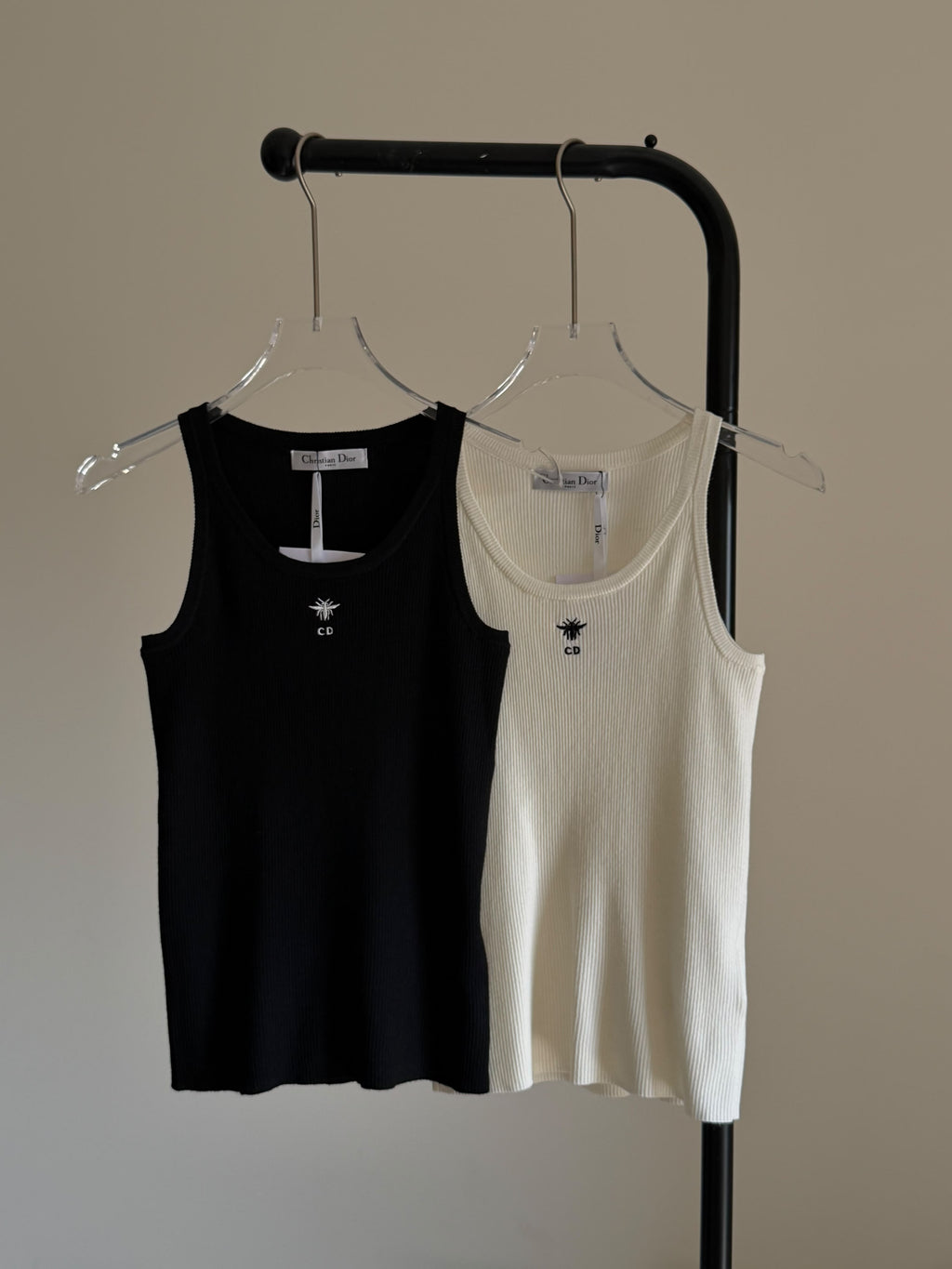 Dior Ribbed Cotton Jersey Tank Top
