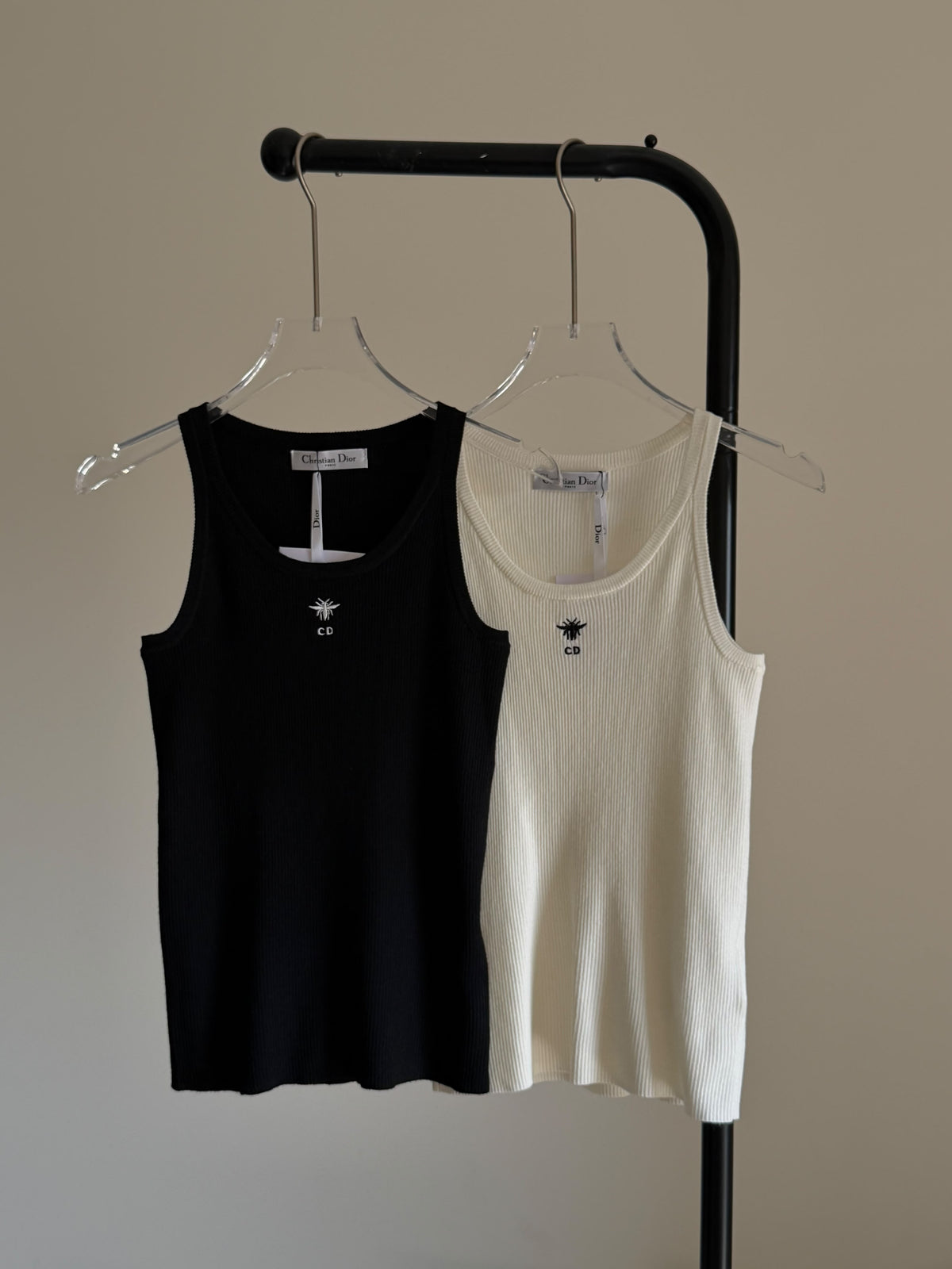 Dior Ribbed Cotton Jersey Tank Top